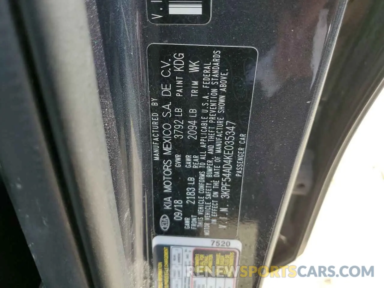 13 Photograph of a damaged car 3KPF54AD4KE035347 KIA FORTE 2019