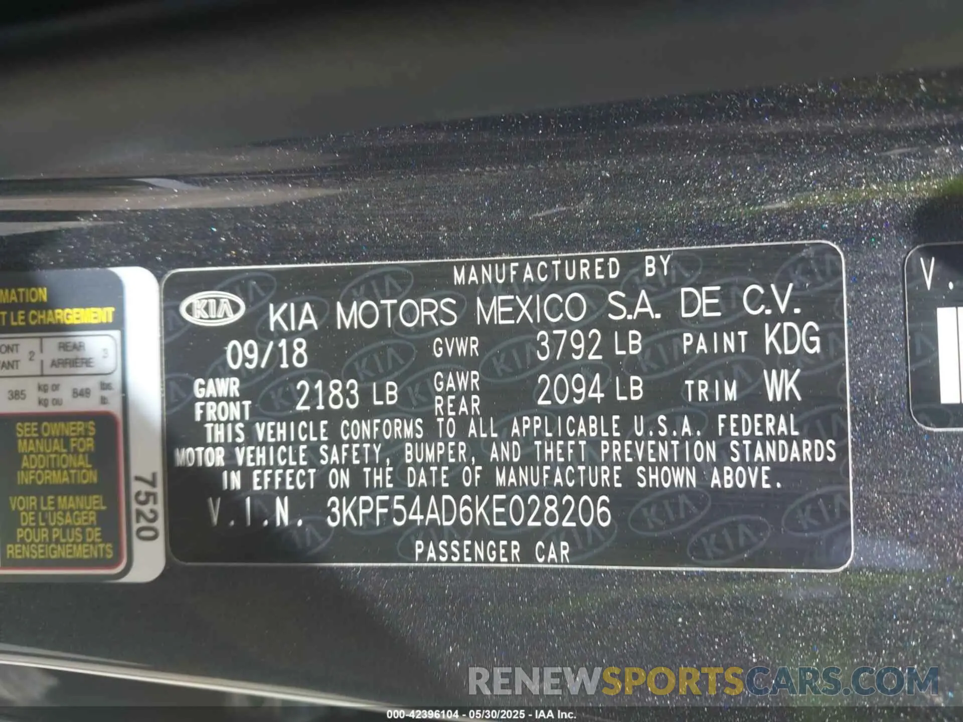 9 Photograph of a damaged car 3KPF54AD6KE028206 KIA FORTE 2019