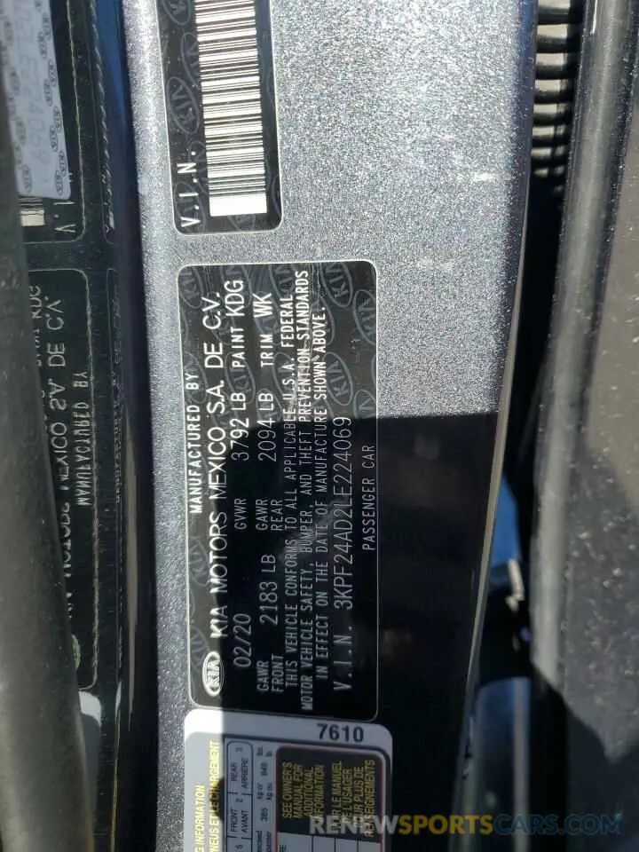 14 Photograph of a damaged car 3KPF24AD2LE224069 KIA FORTE 2020