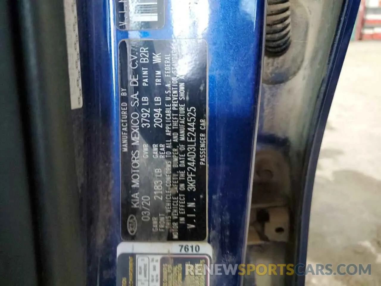 12 Photograph of a damaged car 3KPF24AD3LE244525 KIA FORTE 2020