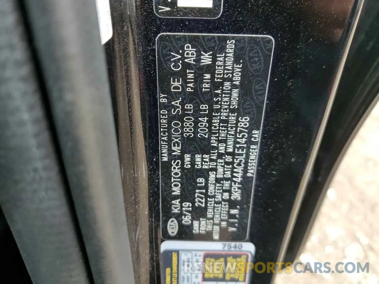 12 Photograph of a damaged car 3KPF44AC5LE145786 KIA FORTE 2020