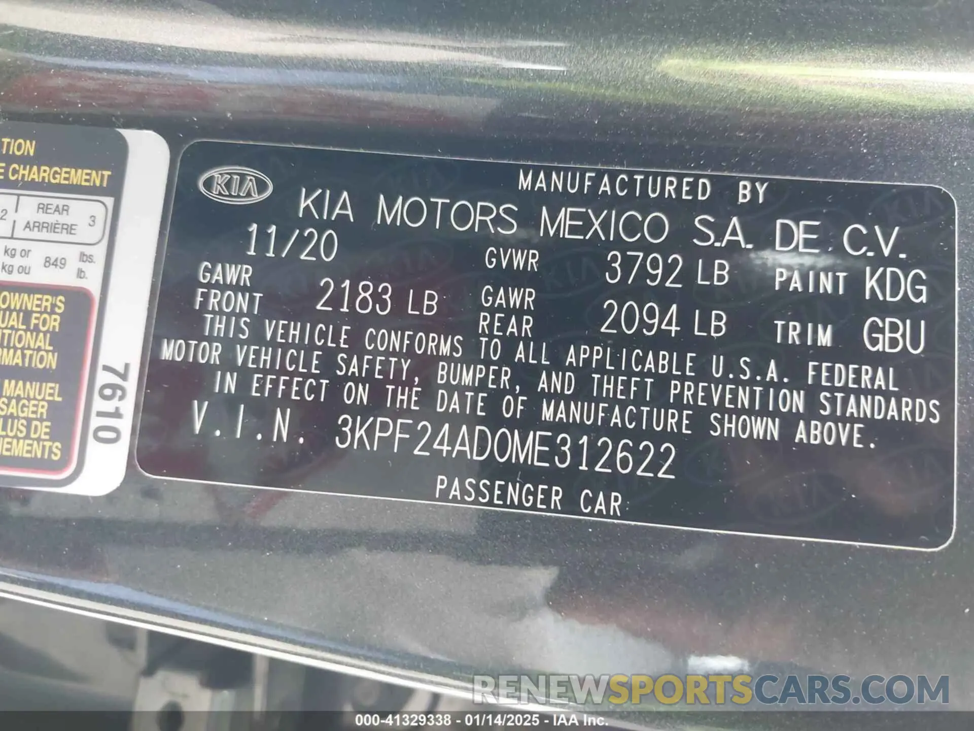 9 Photograph of a damaged car 3KPF24AD0ME312622 KIA FORTE 2021