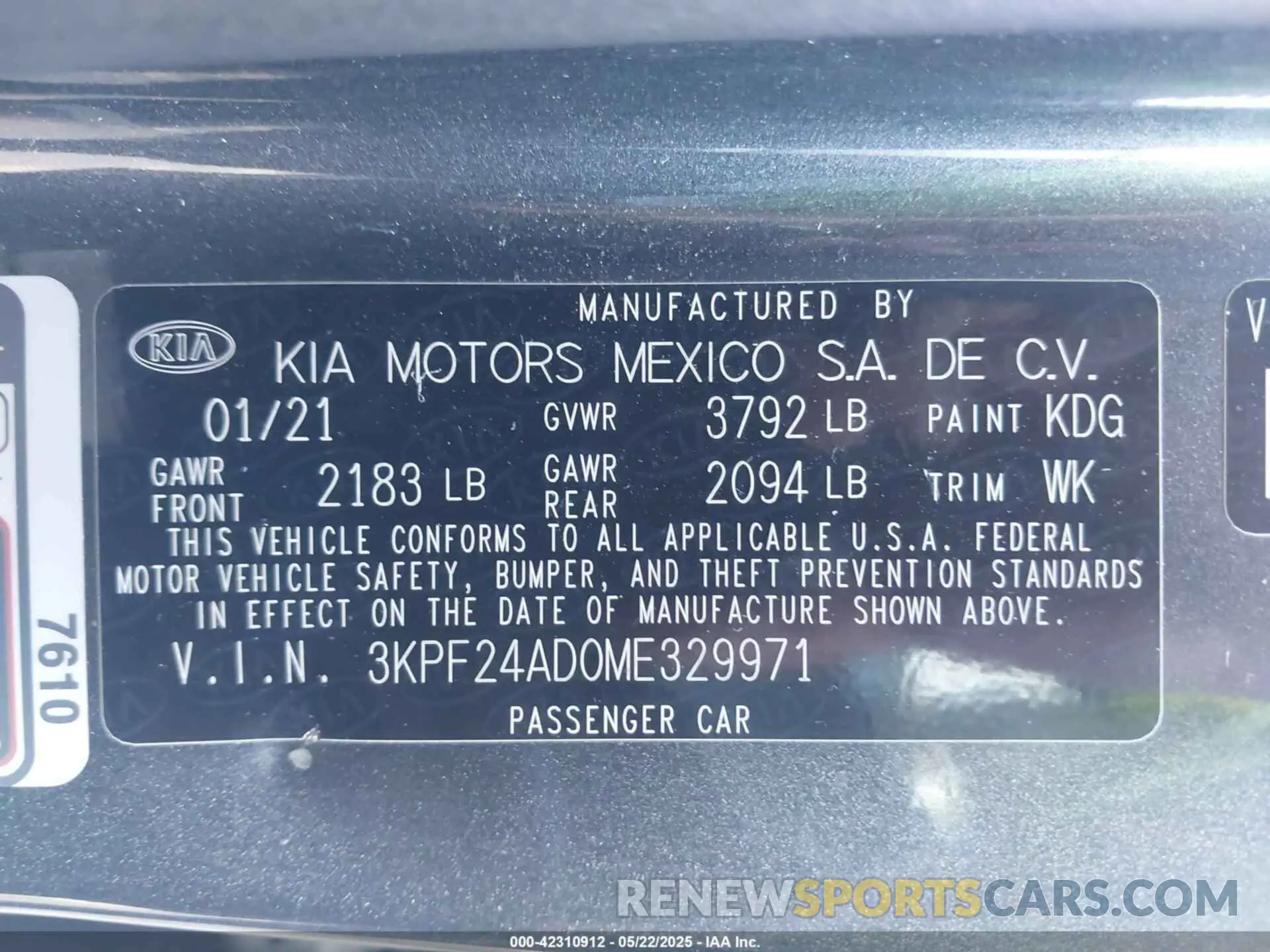 9 Photograph of a damaged car 3KPF24AD0ME329971 KIA FORTE 2021