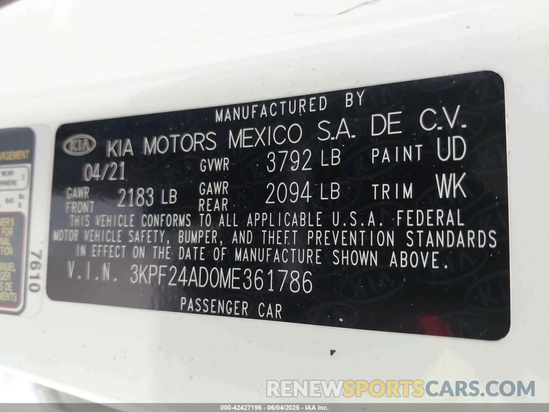 9 Photograph of a damaged car 3KPF24AD0ME361786 KIA FORTE 2021