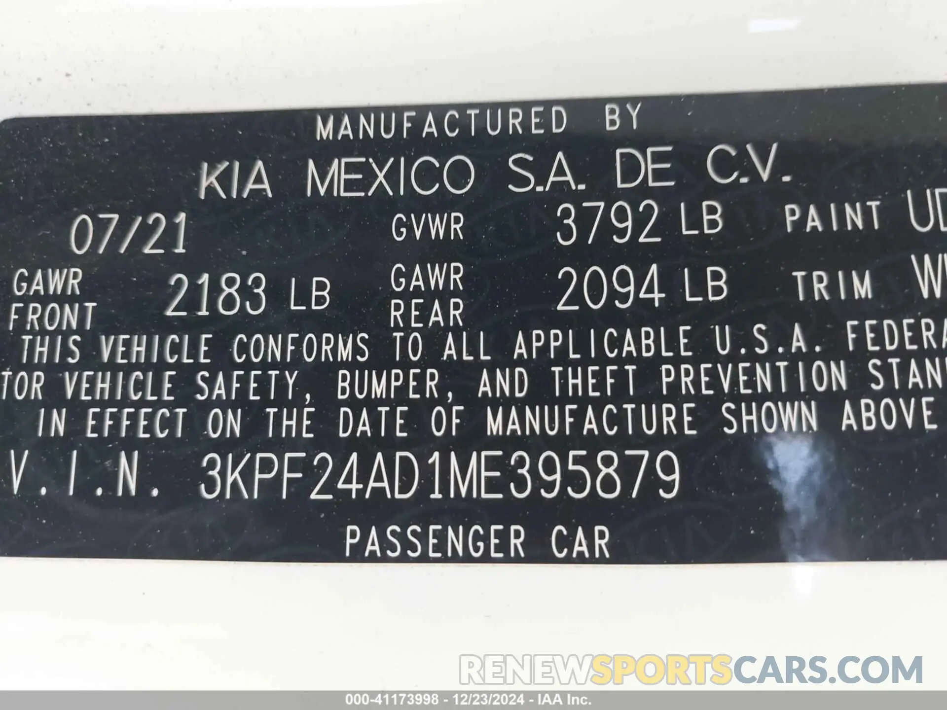 9 Photograph of a damaged car 3KPF24AD1ME395879 KIA FORTE 2021