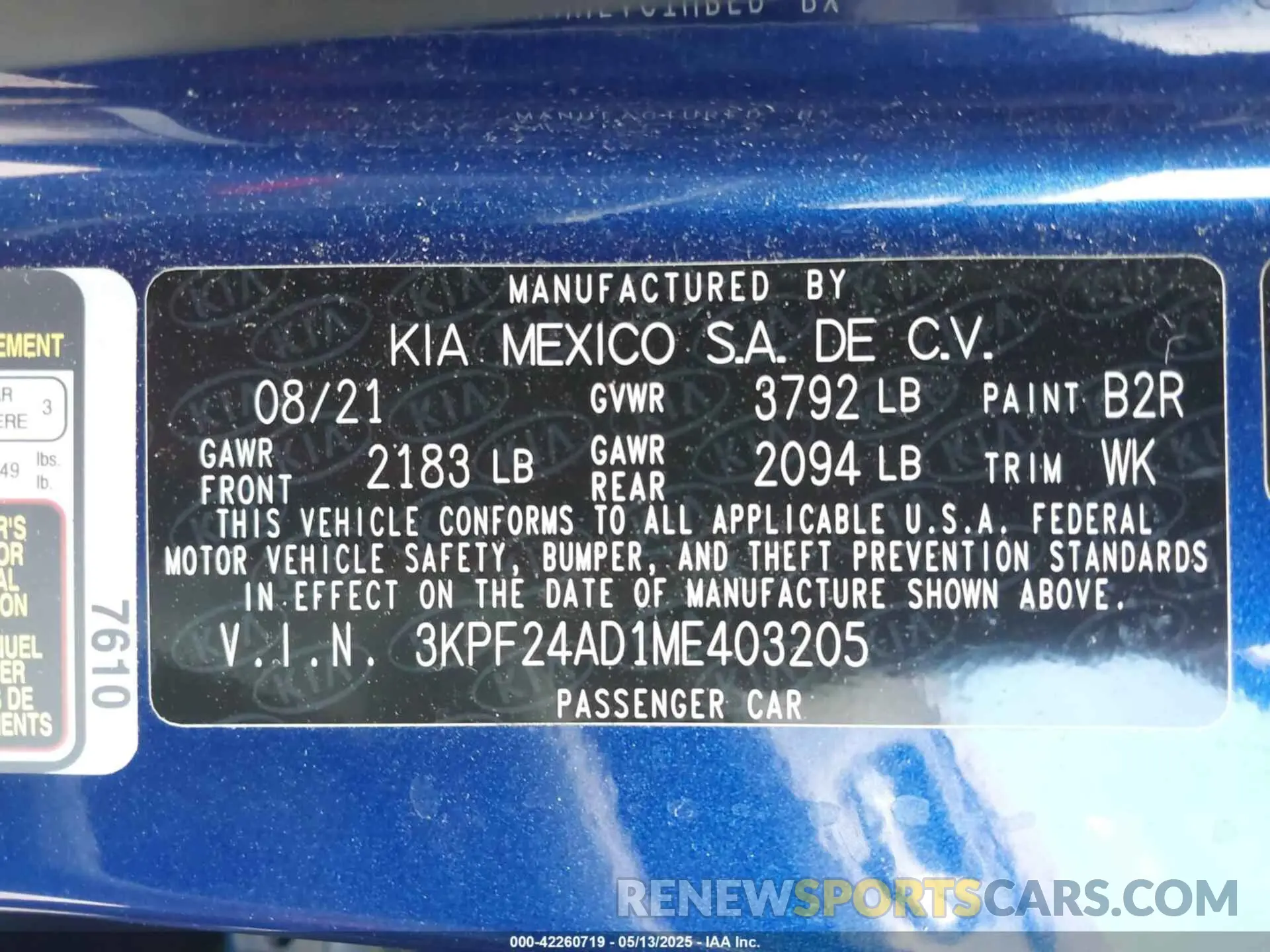 9 Photograph of a damaged car 3KPF24AD1ME403205 KIA FORTE 2021