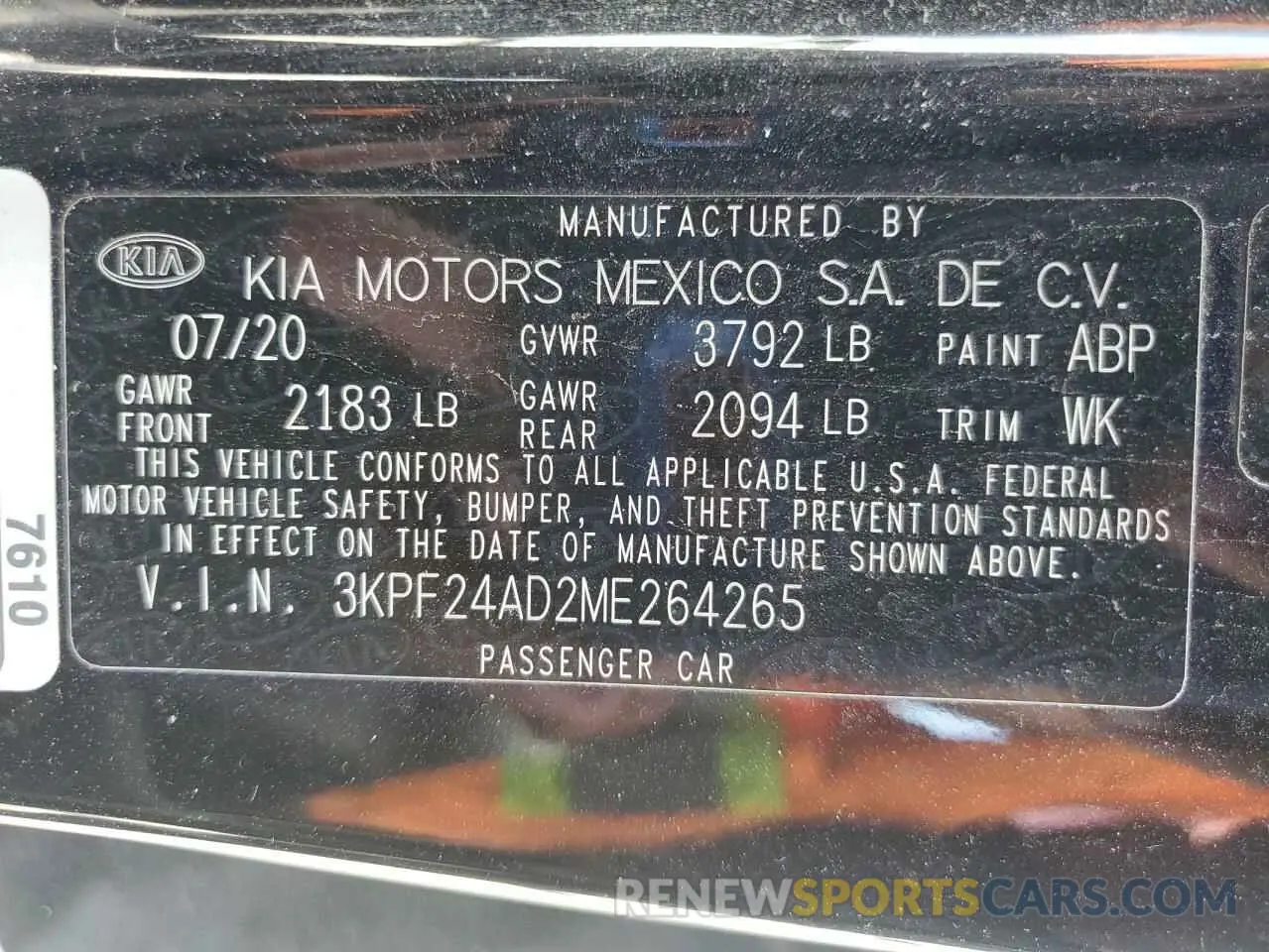 13 Photograph of a damaged car 3KPF24AD2ME264265 KIA FORTE 2021