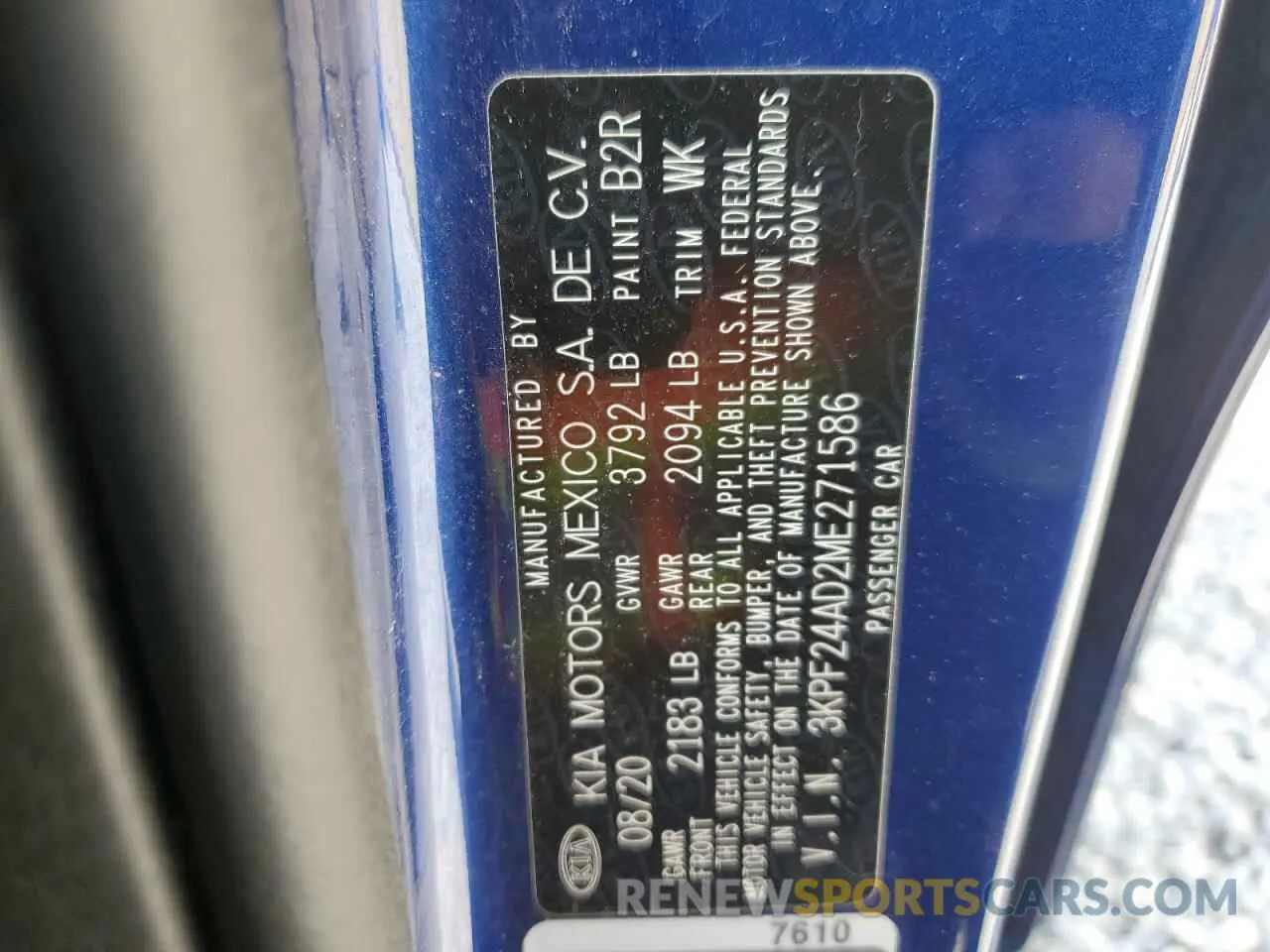 12 Photograph of a damaged car 3KPF24AD2ME271586 KIA FORTE 2021