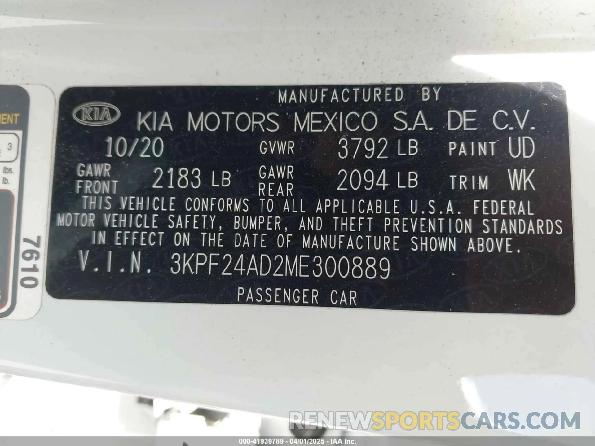 9 Photograph of a damaged car 3KPF24AD2ME300889 KIA FORTE 2021