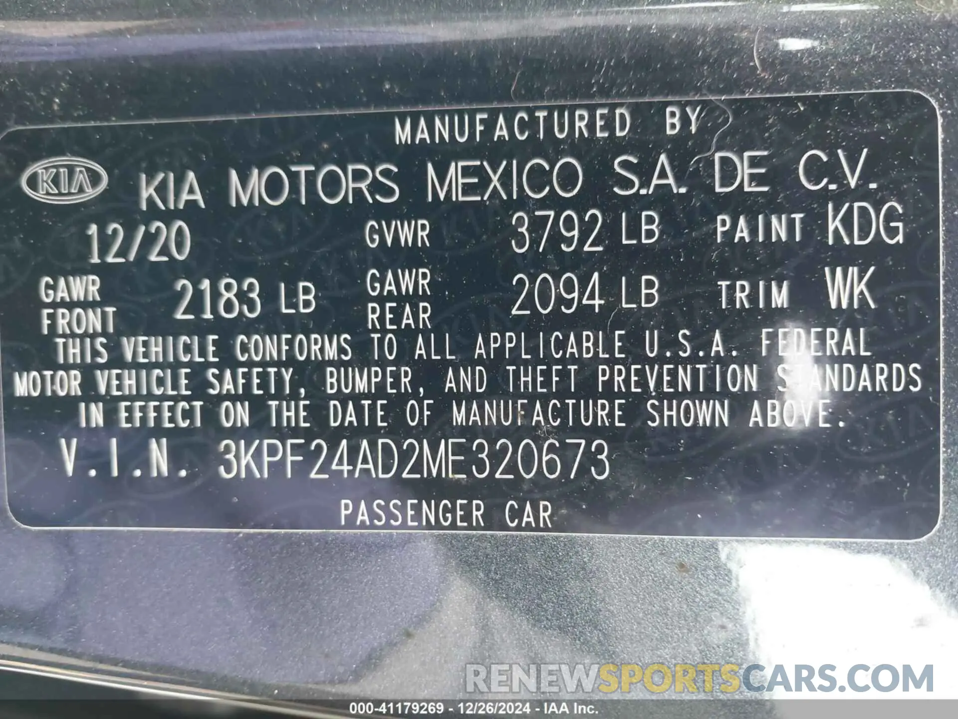 9 Photograph of a damaged car 3KPF24AD2ME320673 KIA FORTE 2021