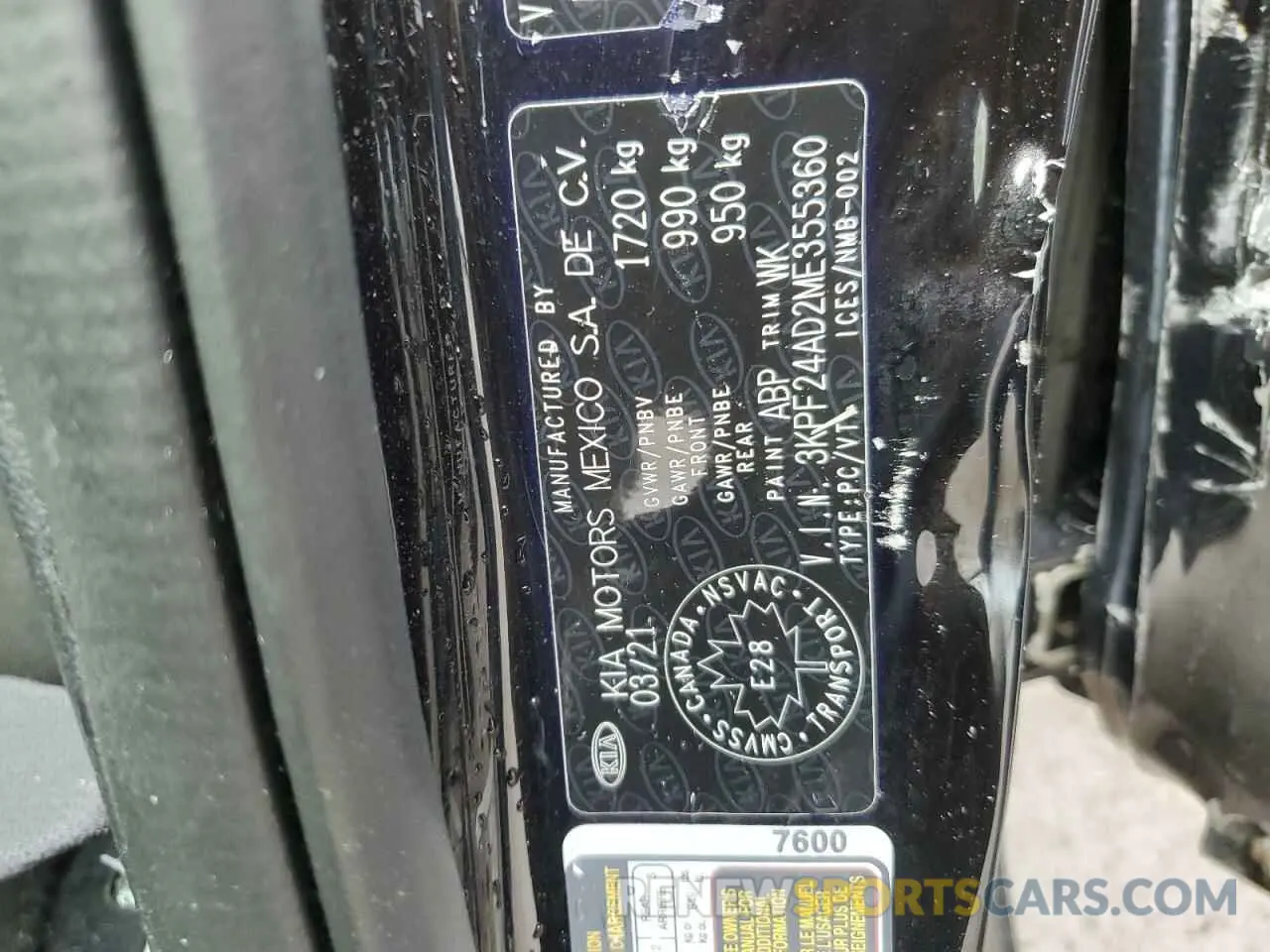 12 Photograph of a damaged car 3KPF24AD2ME355360 KIA FORTE 2021