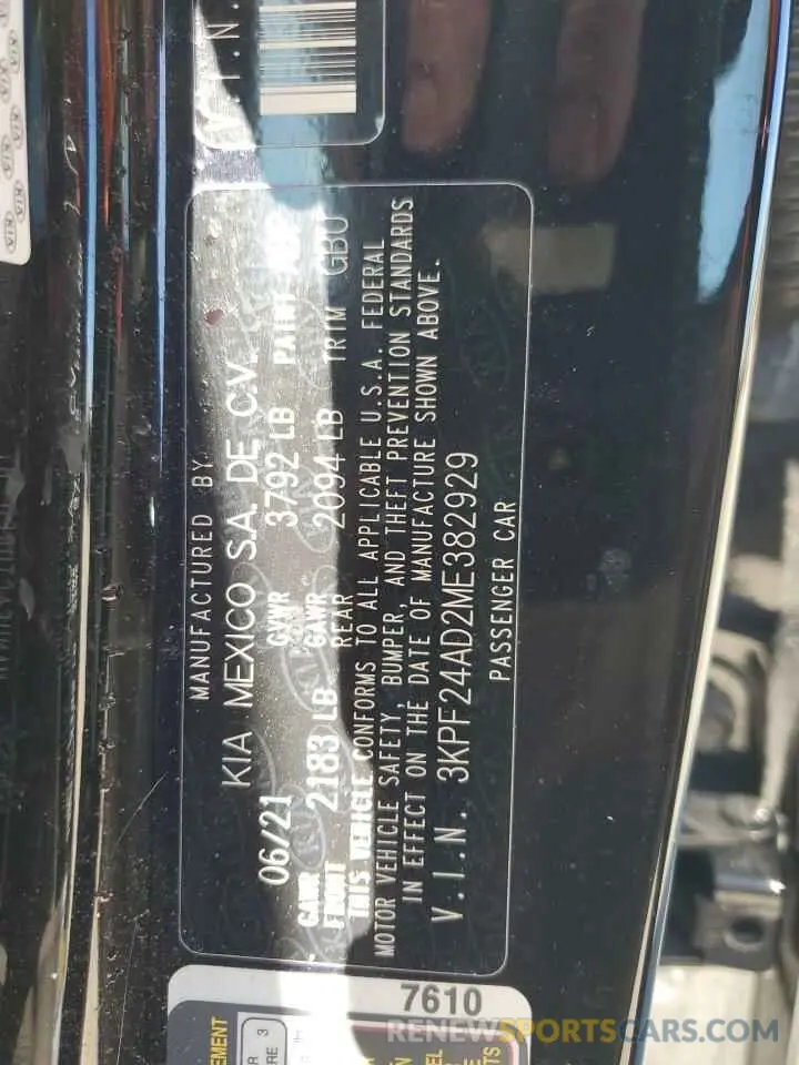 13 Photograph of a damaged car 3KPF24AD2ME382929 KIA FORTE 2021