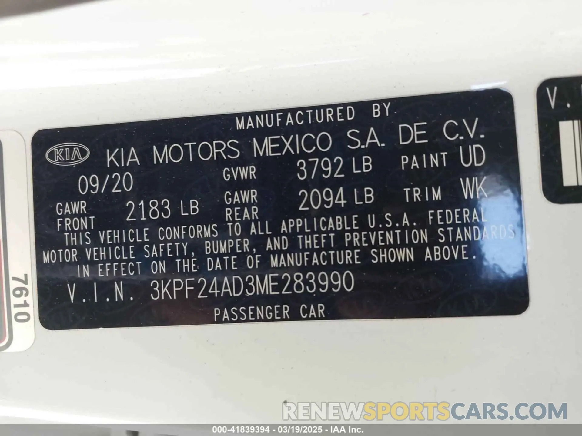 9 Photograph of a damaged car 3KPF24AD3ME283990 KIA FORTE 2021