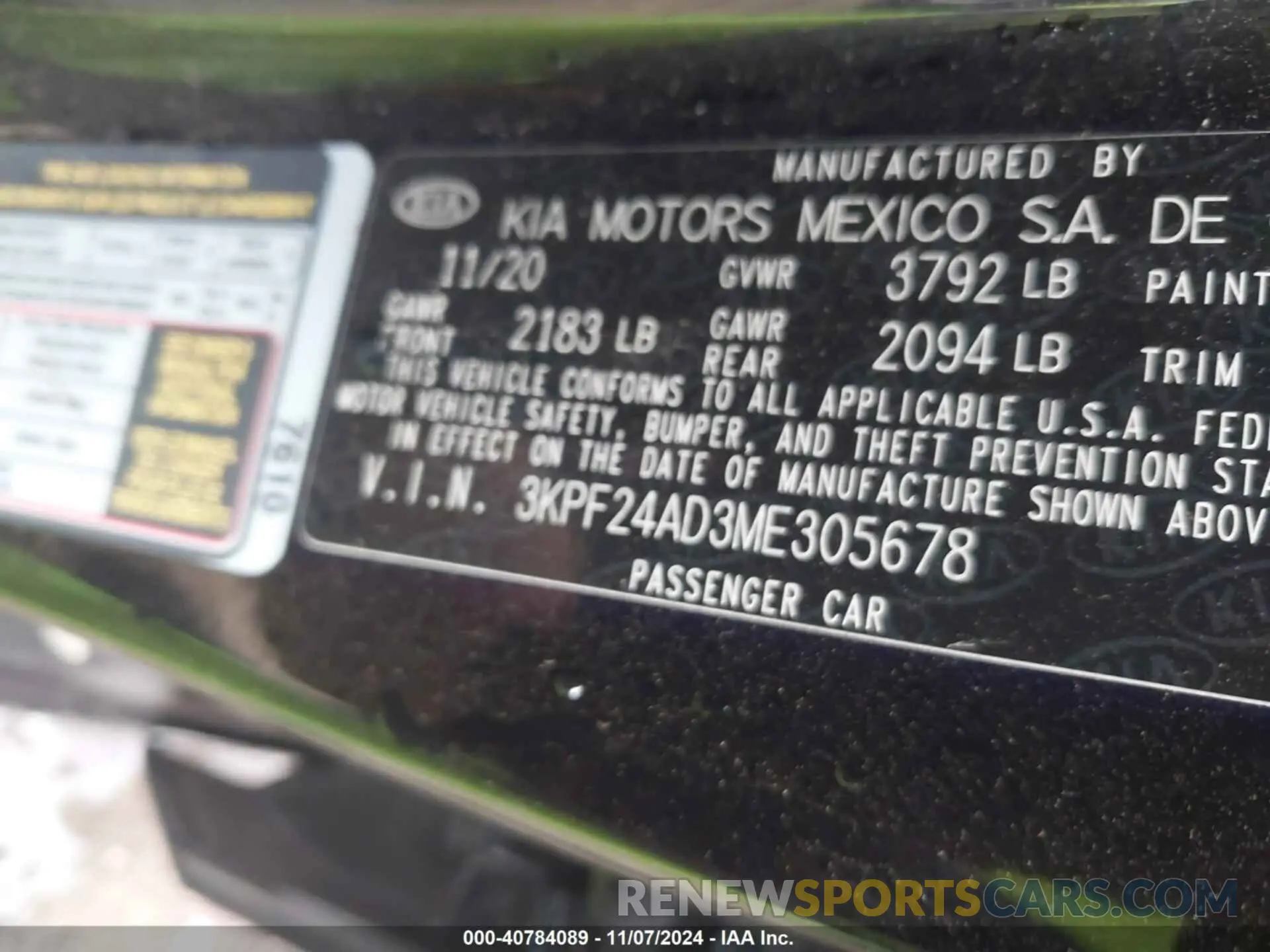 9 Photograph of a damaged car 3KPF24AD3ME305678 KIA FORTE 2021