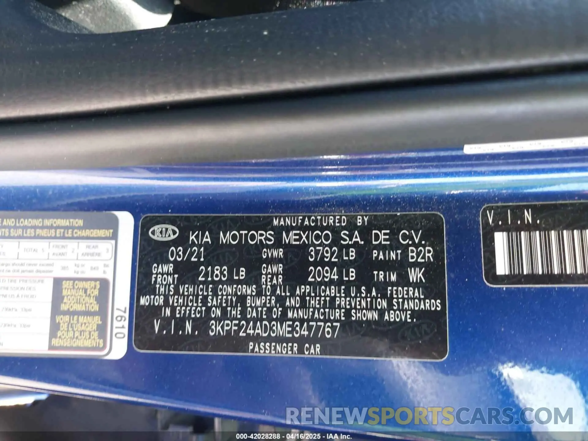 9 Photograph of a damaged car 3KPF24AD3ME347767 KIA FORTE 2021