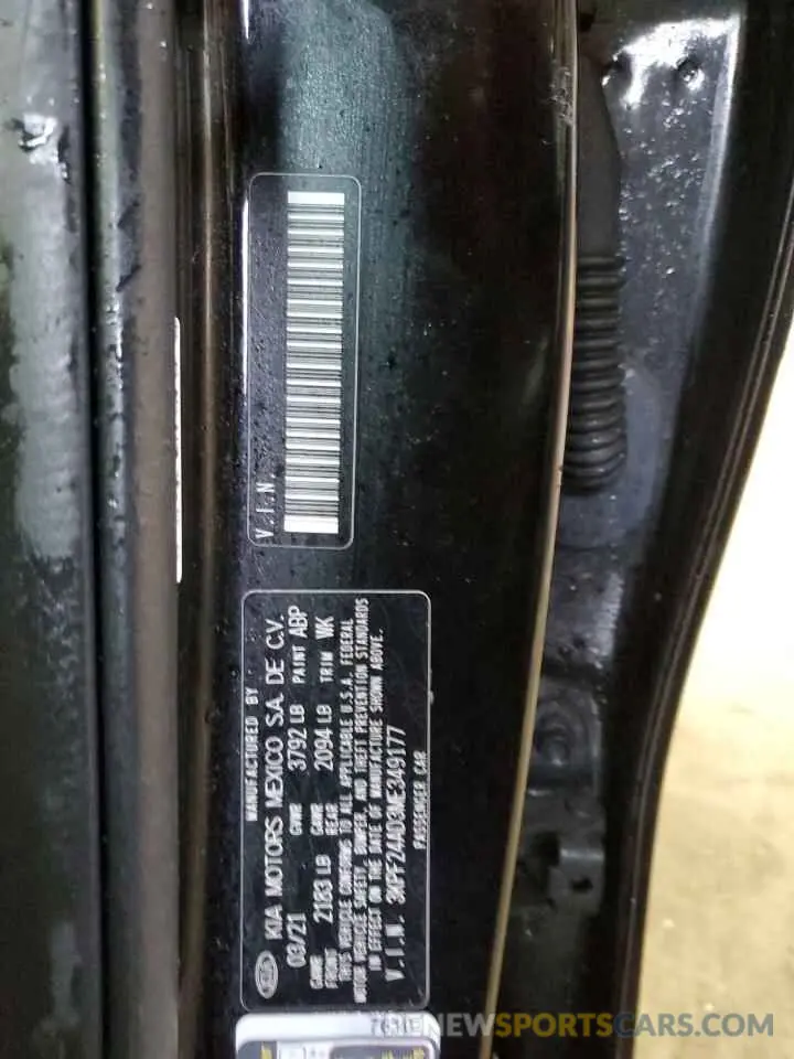 12 Photograph of a damaged car 3KPF24AD3ME349177 KIA FORTE 2021