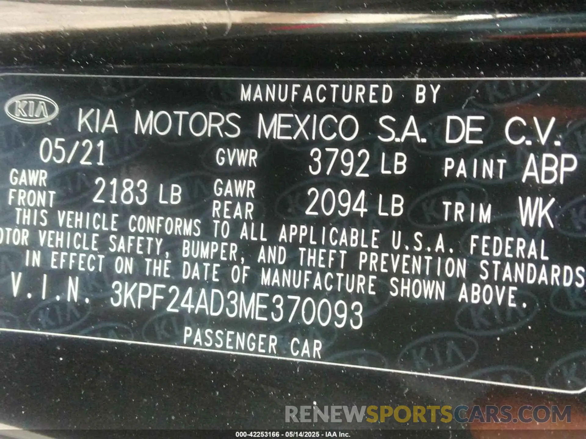 9 Photograph of a damaged car 3KPF24AD3ME370093 KIA FORTE 2021