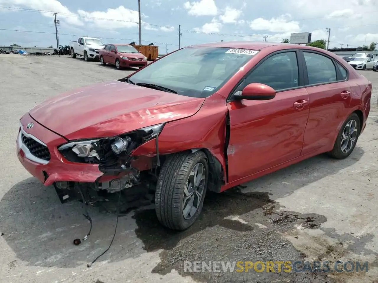 1 Photograph of a damaged car 3KPF24AD3ME387119 KIA FORTE 2021