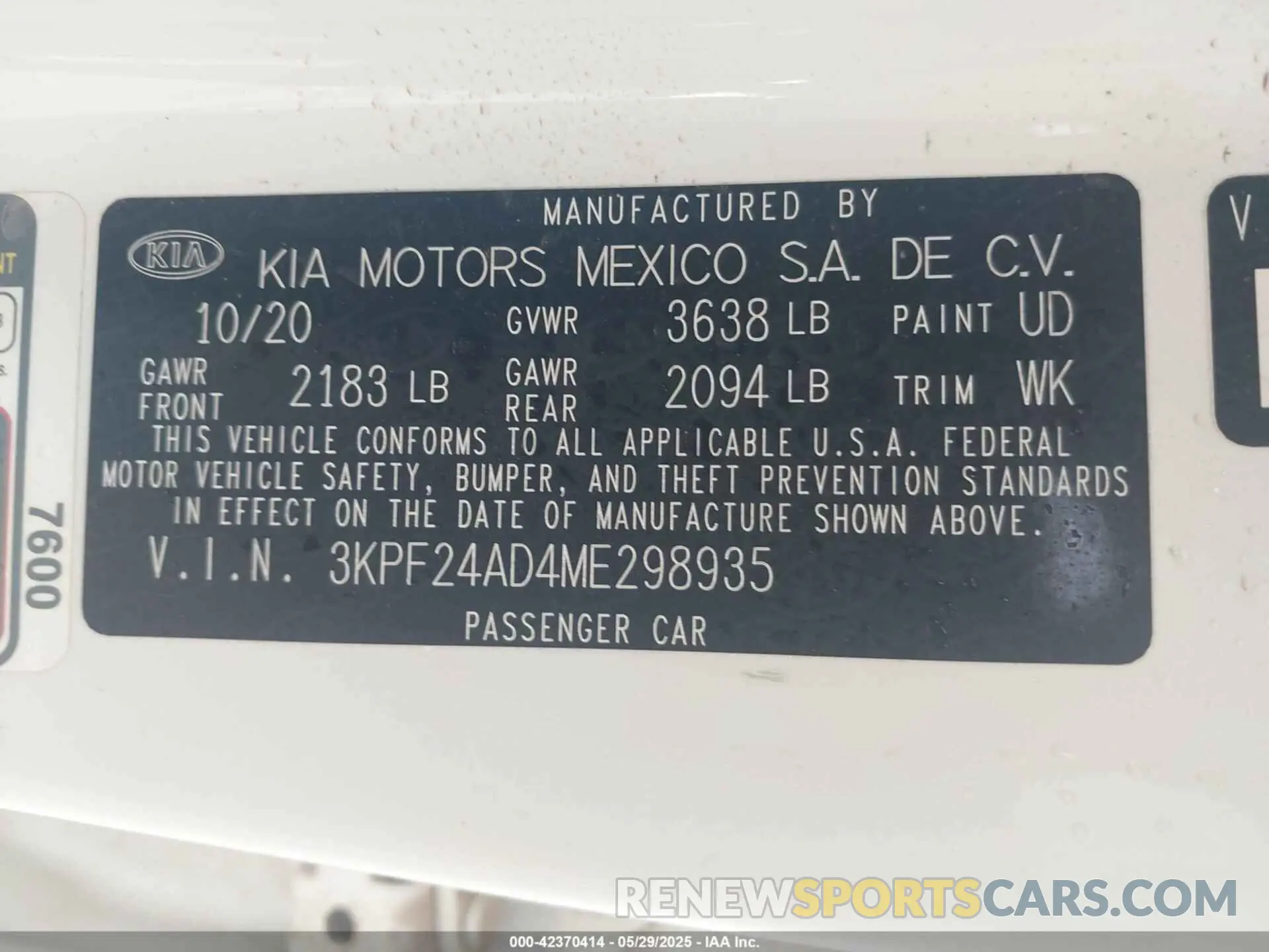 9 Photograph of a damaged car 3KPF24AD4ME298935 KIA FORTE 2021