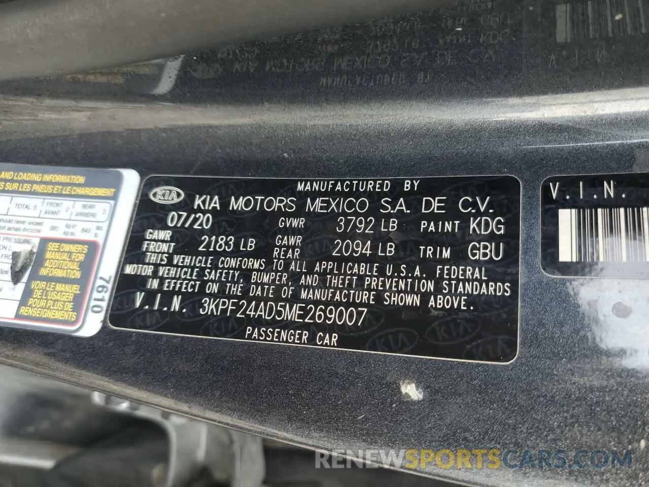 12 Photograph of a damaged car 3KPF24AD5ME269007 KIA FORTE 2021