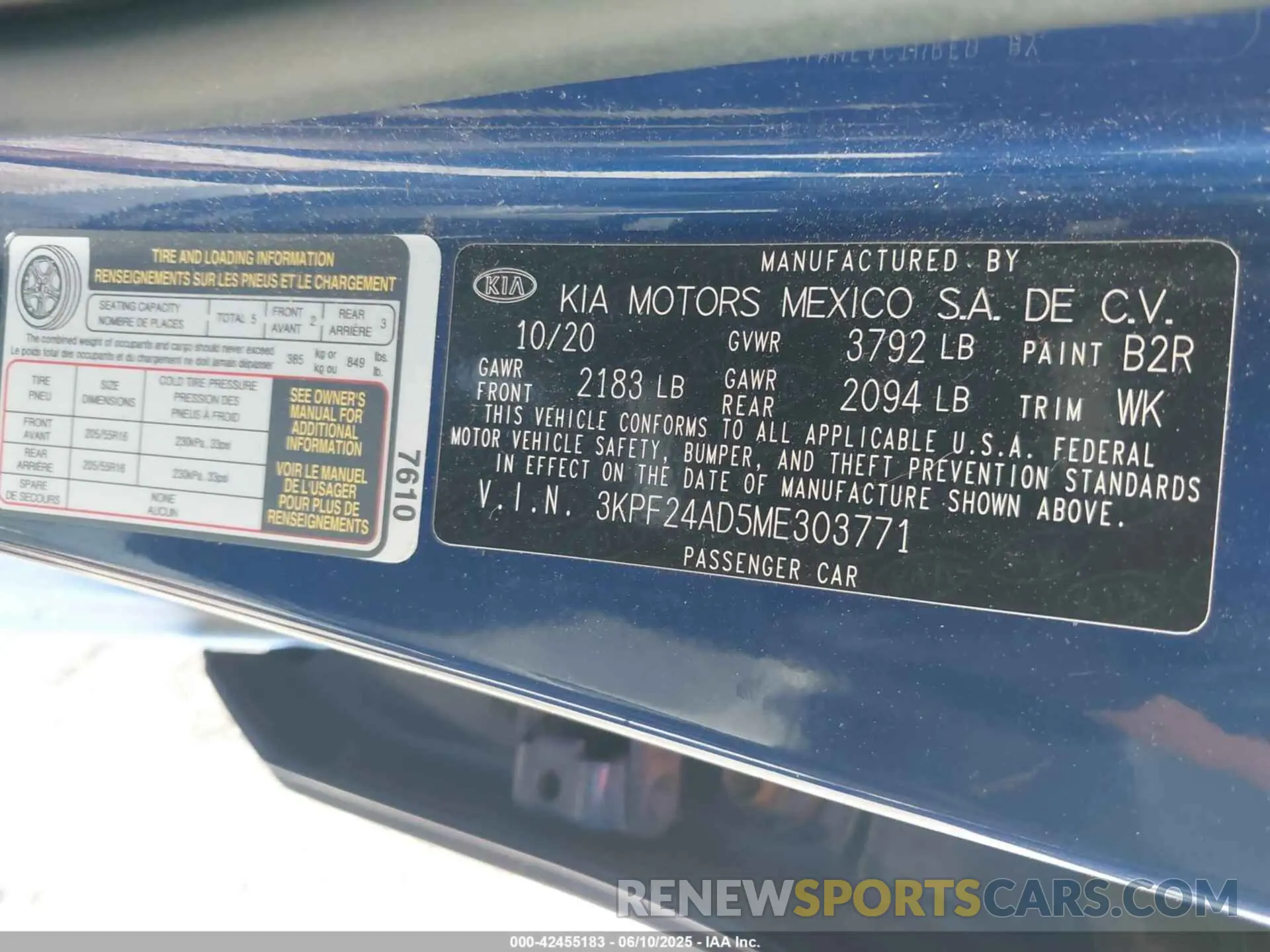 9 Photograph of a damaged car 3KPF24AD5ME303771 KIA FORTE 2021