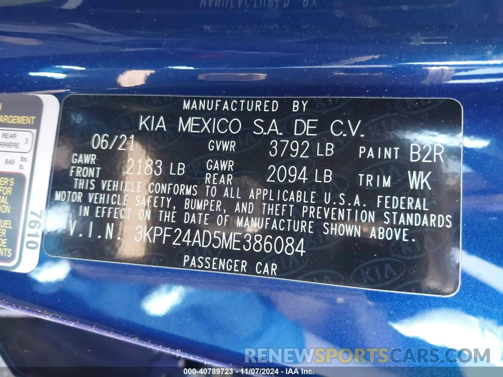 9 Photograph of a damaged car 3KPF24AD5ME386084 KIA FORTE 2021