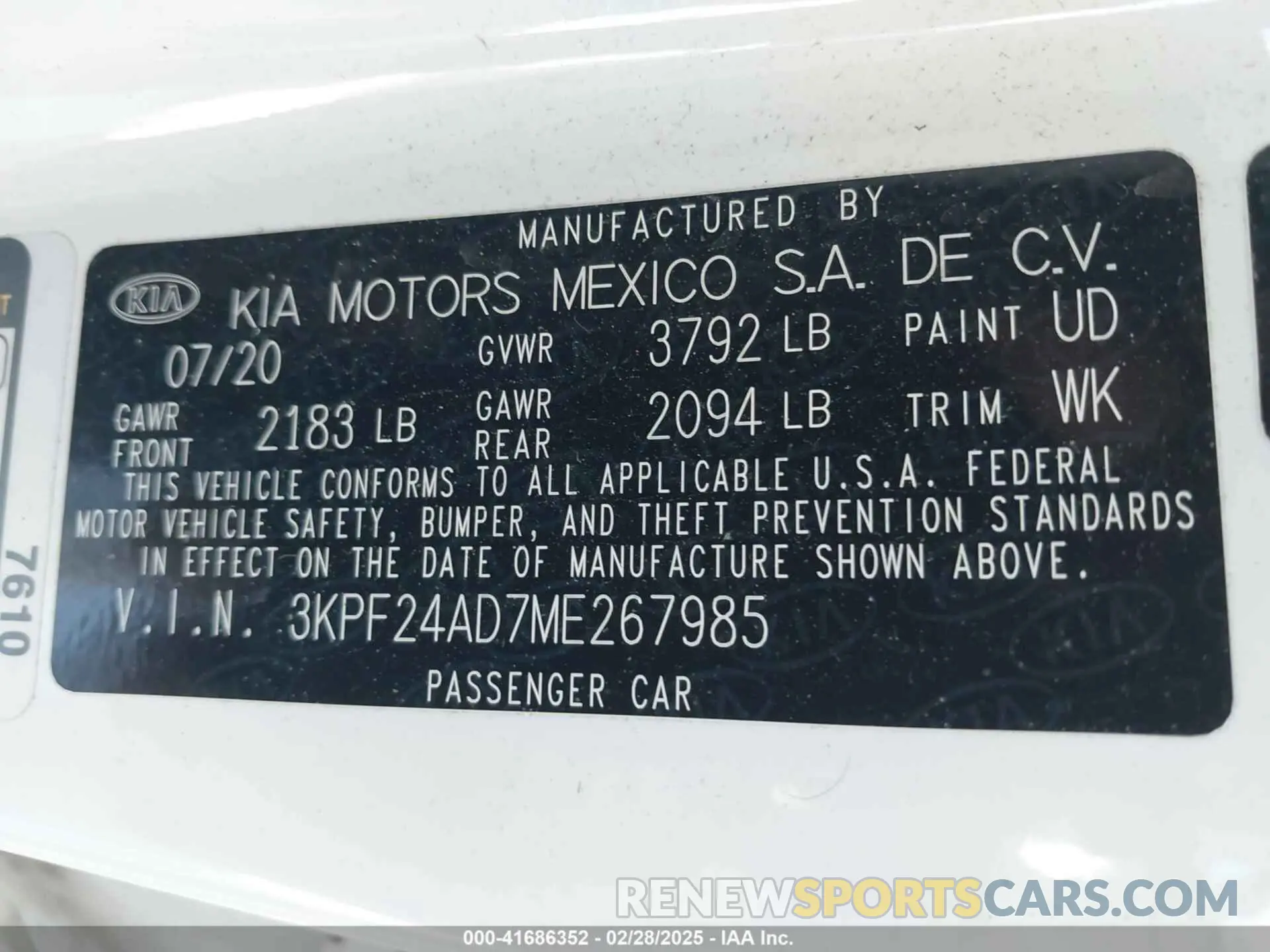 9 Photograph of a damaged car 3KPF24AD7ME267985 KIA FORTE 2021