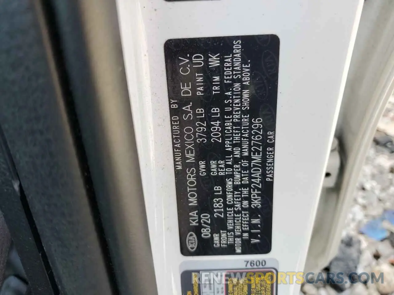 12 Photograph of a damaged car 3KPF24AD7ME276296 KIA FORTE 2021