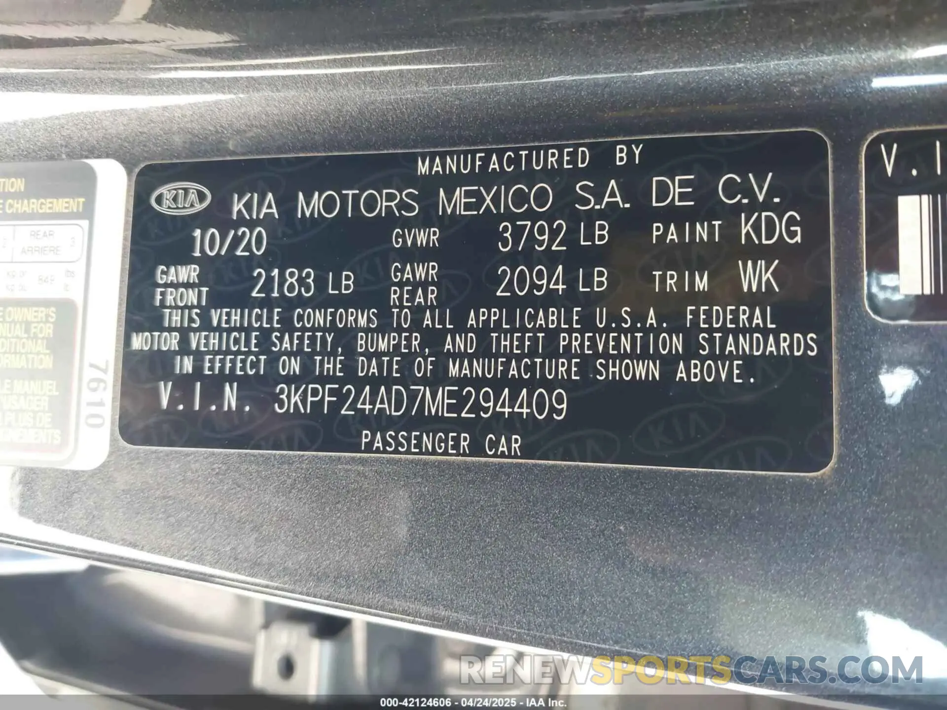 9 Photograph of a damaged car 3KPF24AD7ME294409 KIA FORTE 2021
