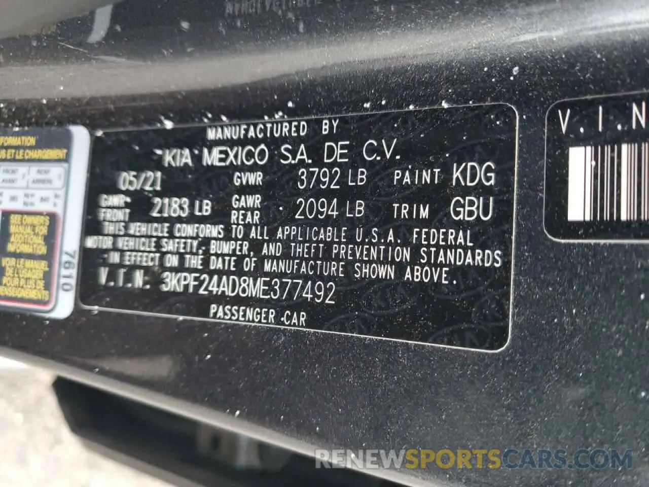 12 Photograph of a damaged car 3KPF24AD8ME377492 KIA FORTE 2021