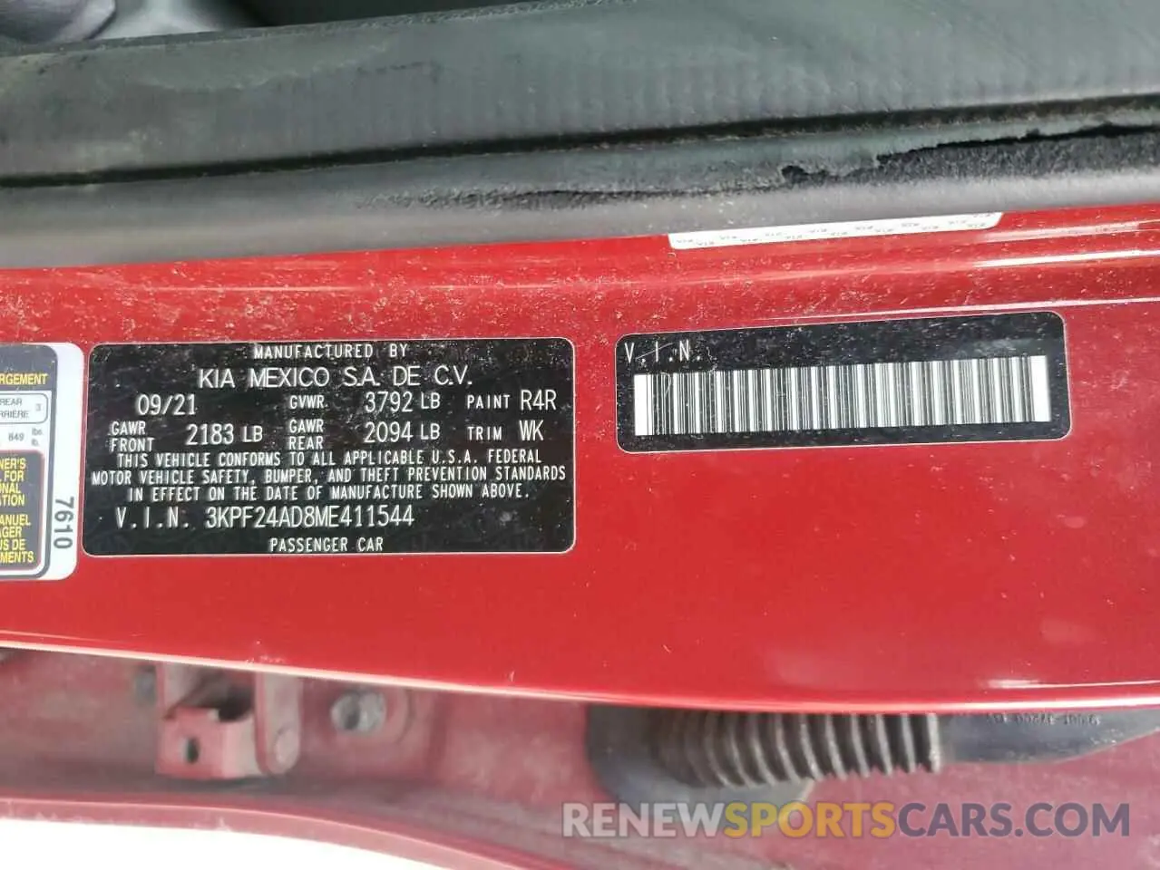 13 Photograph of a damaged car 3KPF24AD8ME411544 KIA FORTE 2021