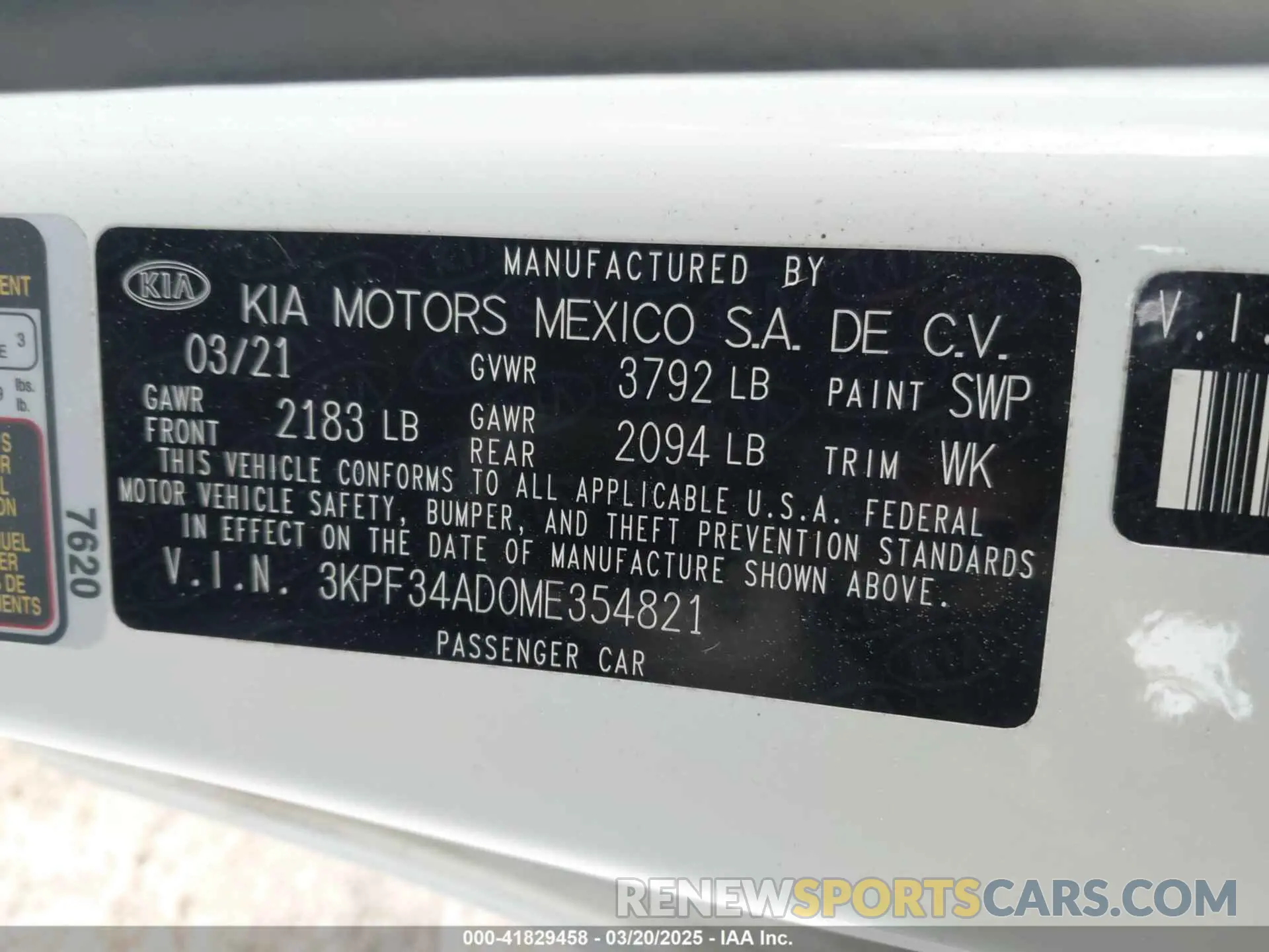 9 Photograph of a damaged car 3KPF34AD0ME354821 KIA FORTE 2021