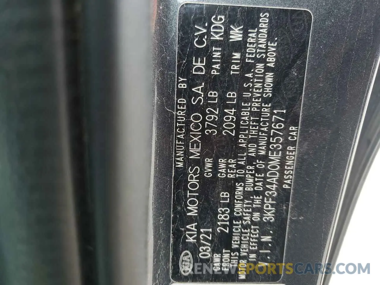 15 Photograph of a damaged car 3KPF34AD0ME357671 KIA FORTE 2021