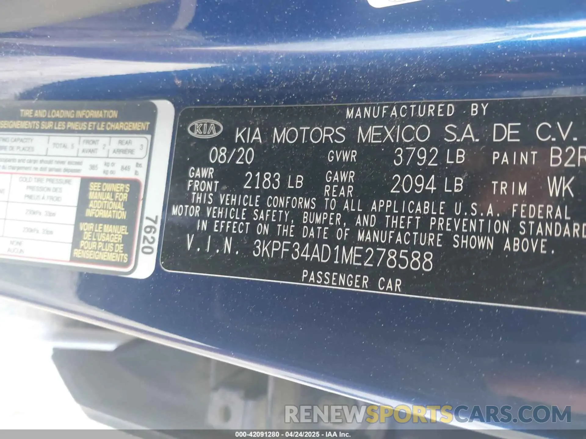 9 Photograph of a damaged car 3KPF34AD1ME278588 KIA FORTE 2021