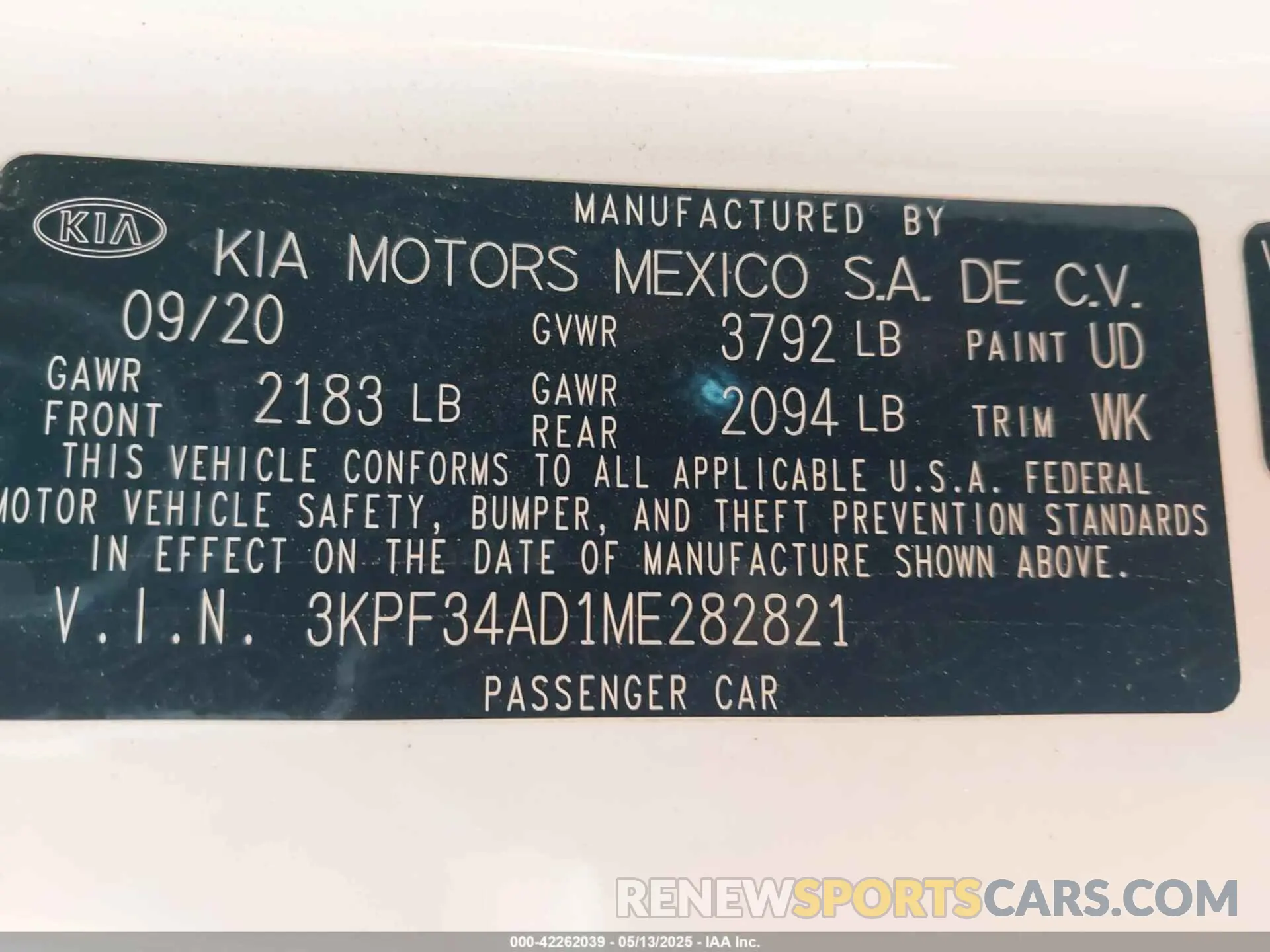9 Photograph of a damaged car 3KPF34AD1ME282821 KIA FORTE 2021
