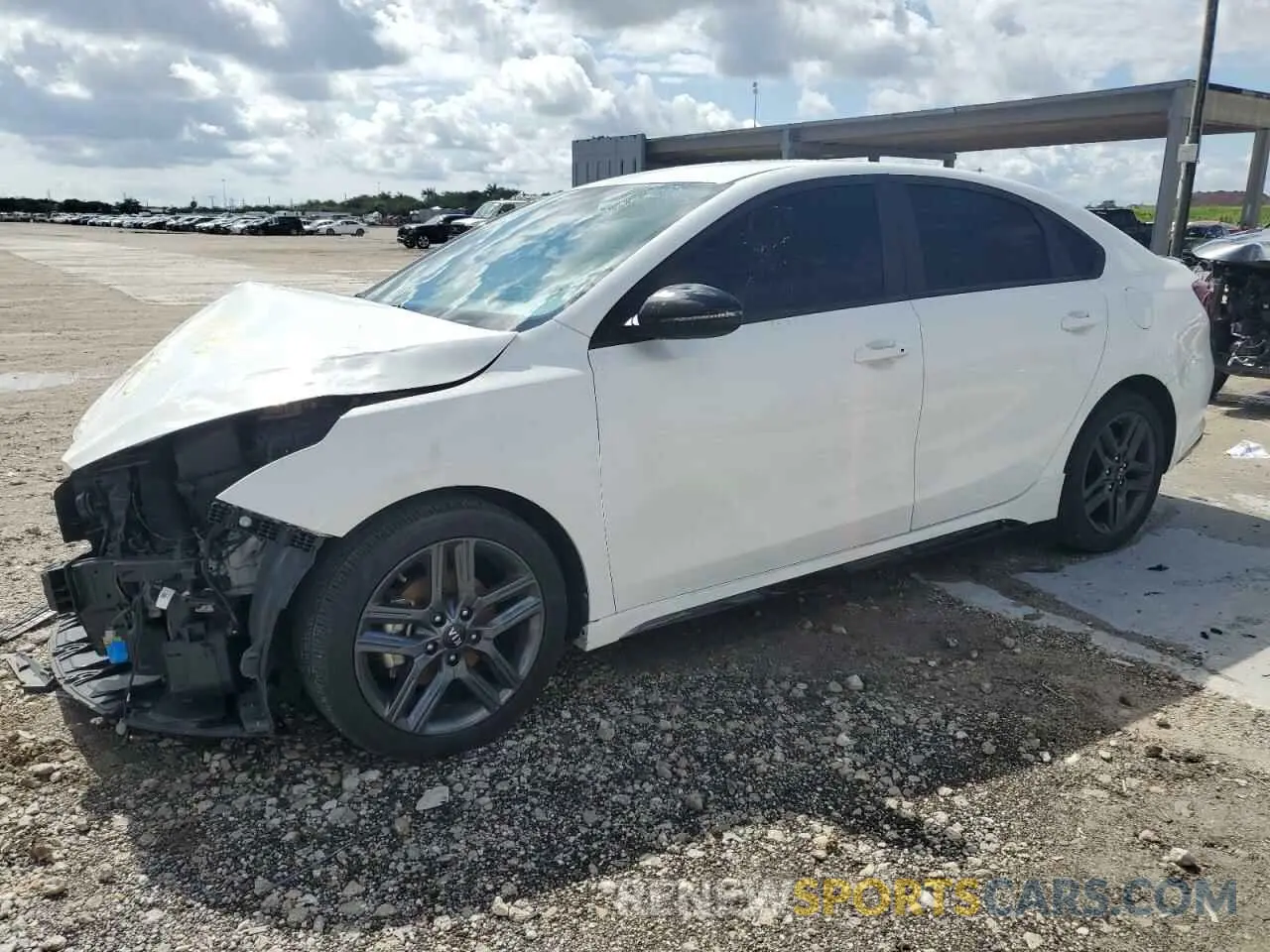1 Photograph of a damaged car 3KPF34AD3ME387005 KIA FORTE 2021