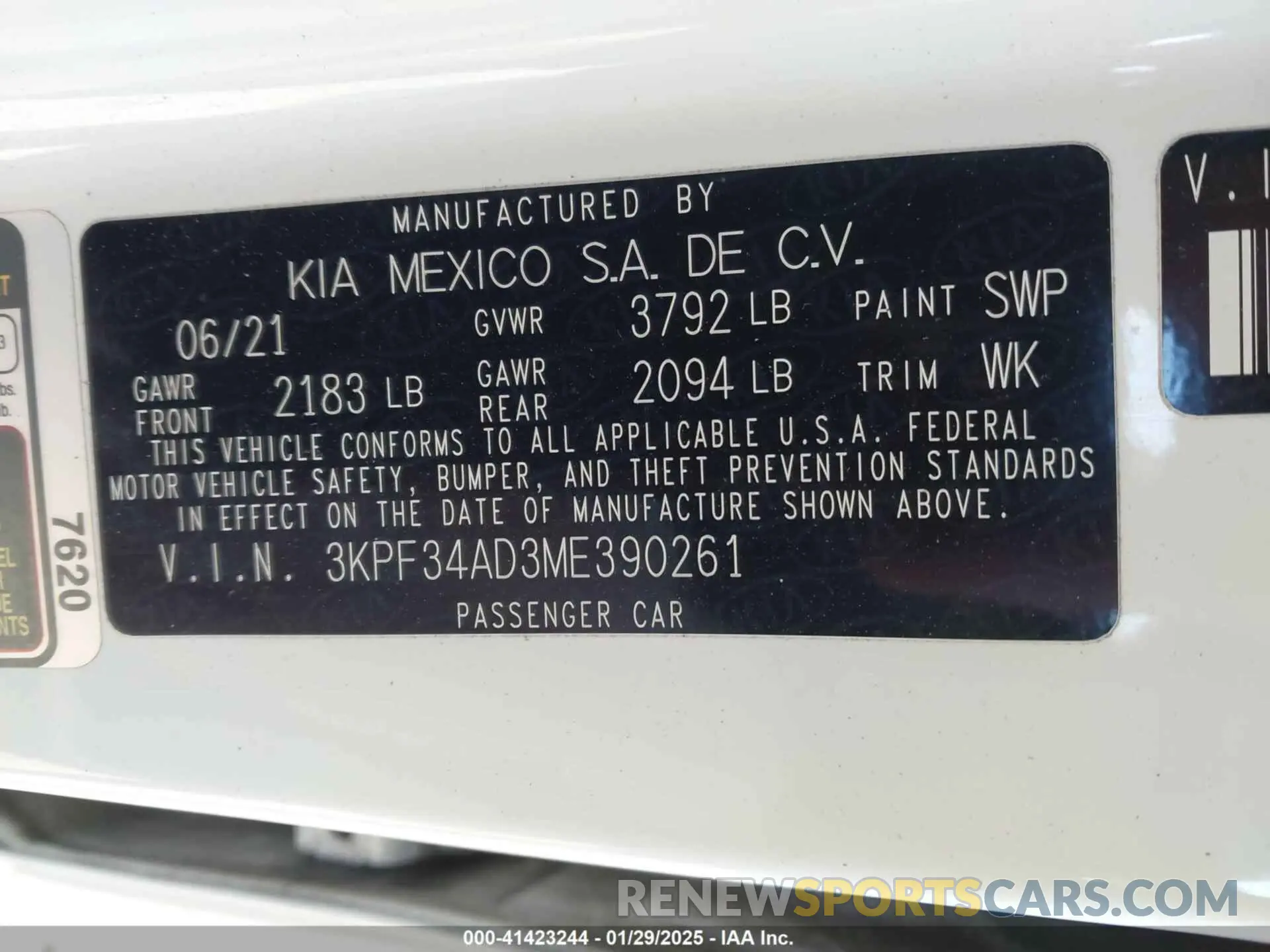 9 Photograph of a damaged car 3KPF34AD3ME390261 KIA FORTE 2021