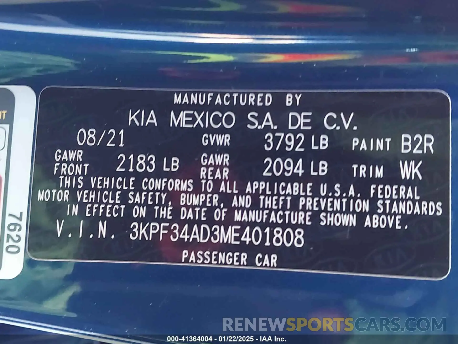 9 Photograph of a damaged car 3KPF34AD3ME401808 KIA FORTE 2021