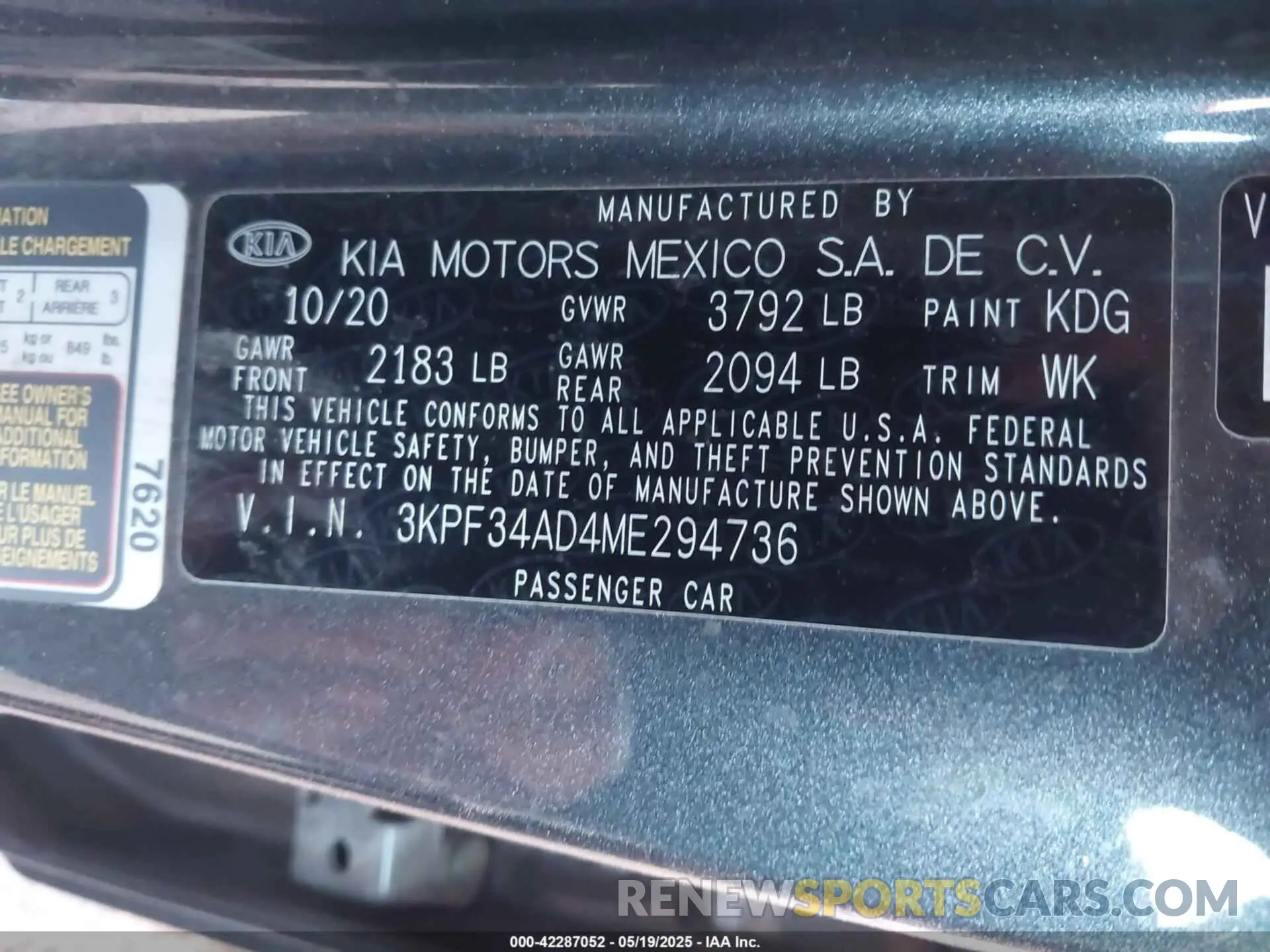 9 Photograph of a damaged car 3KPF34AD4ME294736 KIA FORTE 2021