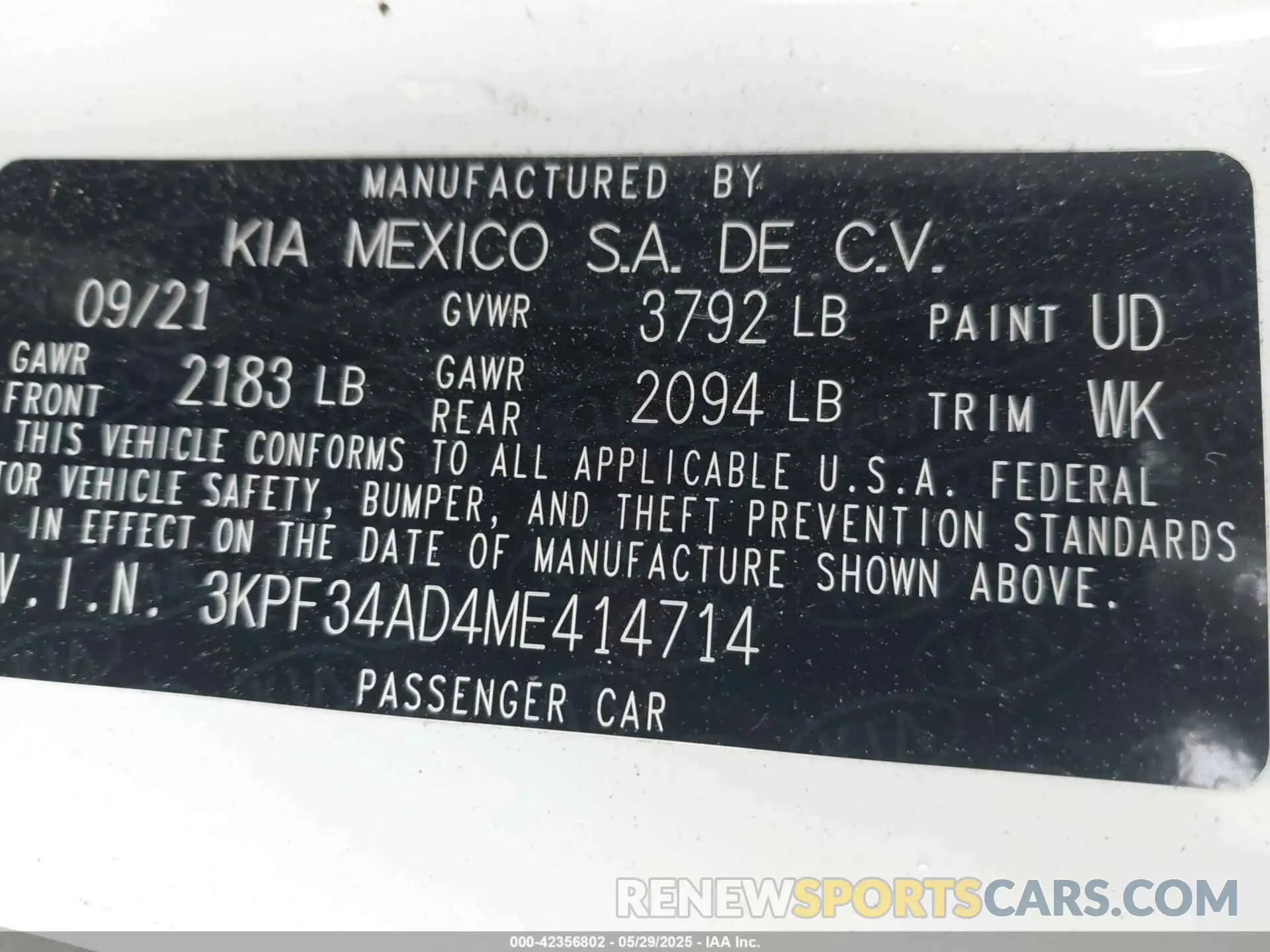 9 Photograph of a damaged car 3KPF34AD4ME414714 KIA FORTE 2021
