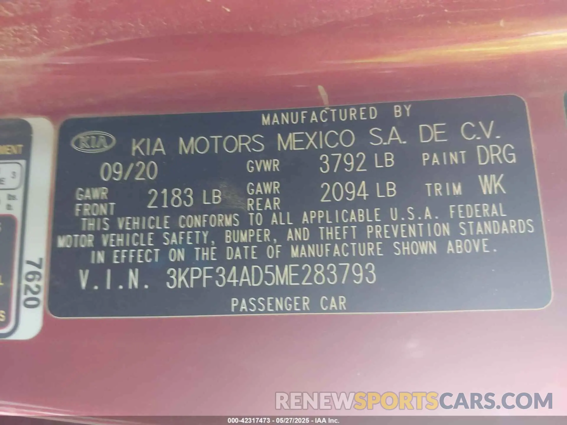 9 Photograph of a damaged car 3KPF34AD5ME283793 KIA FORTE 2021