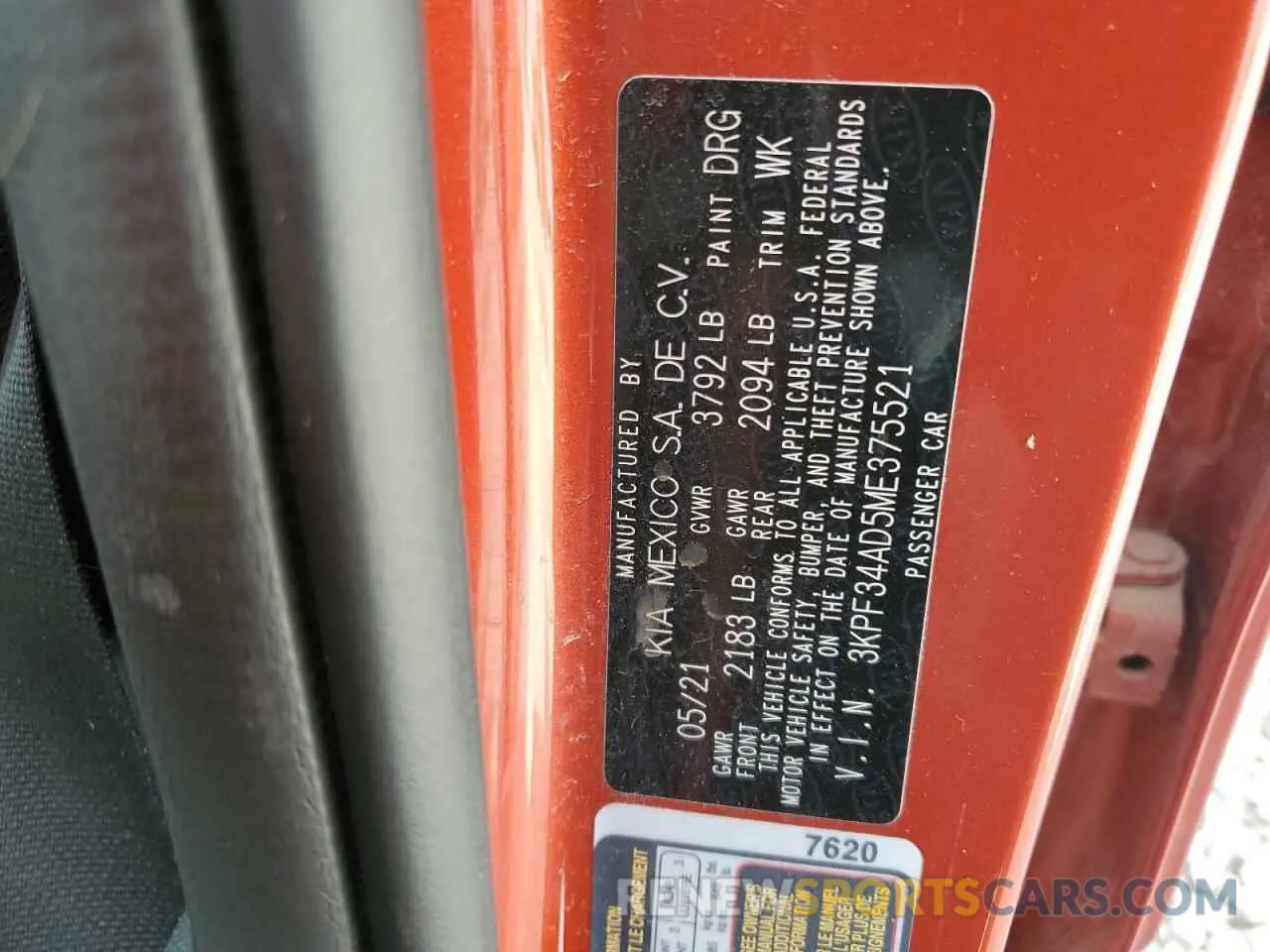 12 Photograph of a damaged car 3KPF34AD5ME375521 KIA FORTE 2021