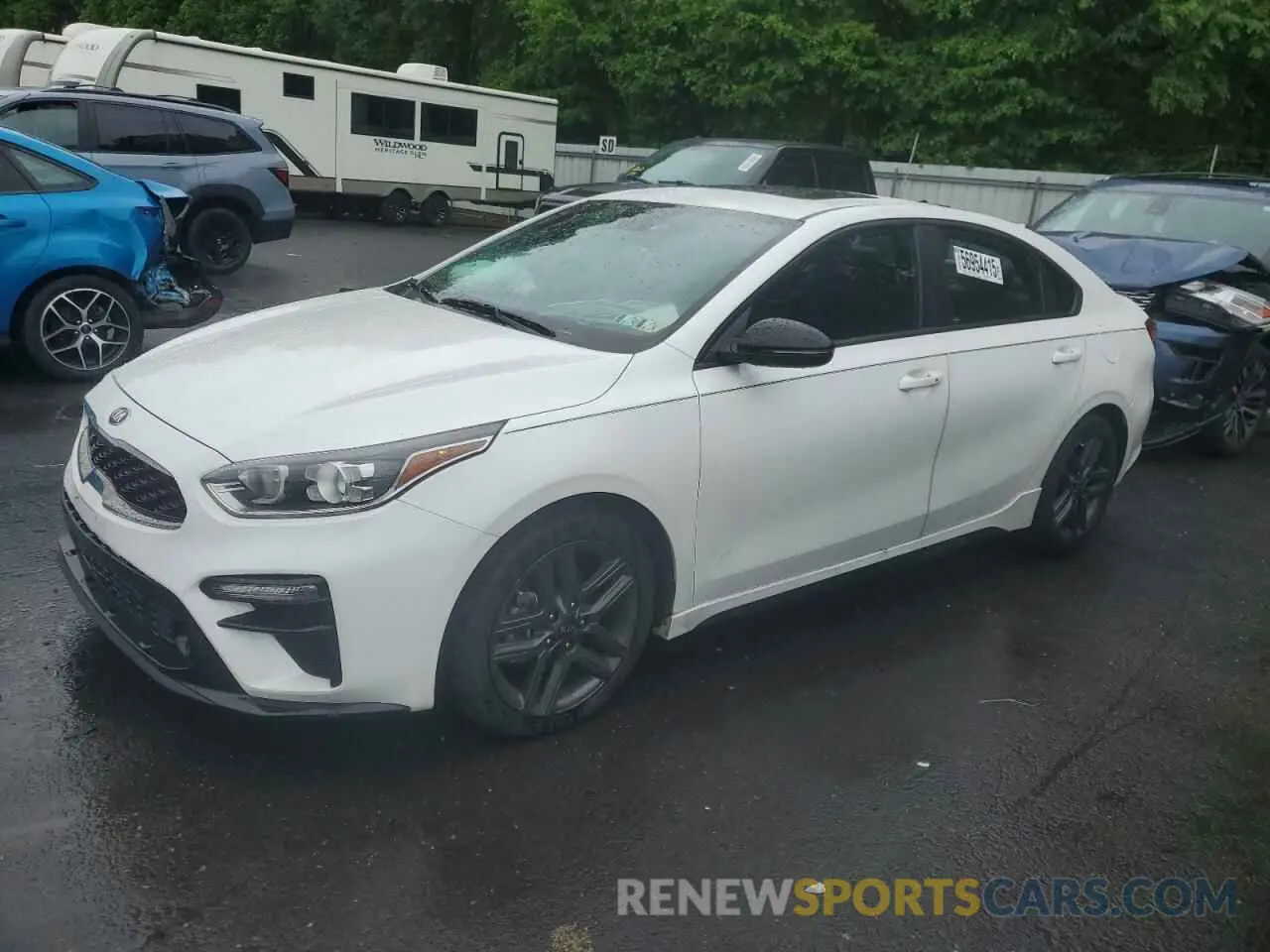 1 Photograph of a damaged car 3KPF34AD6ME281440 KIA FORTE 2021