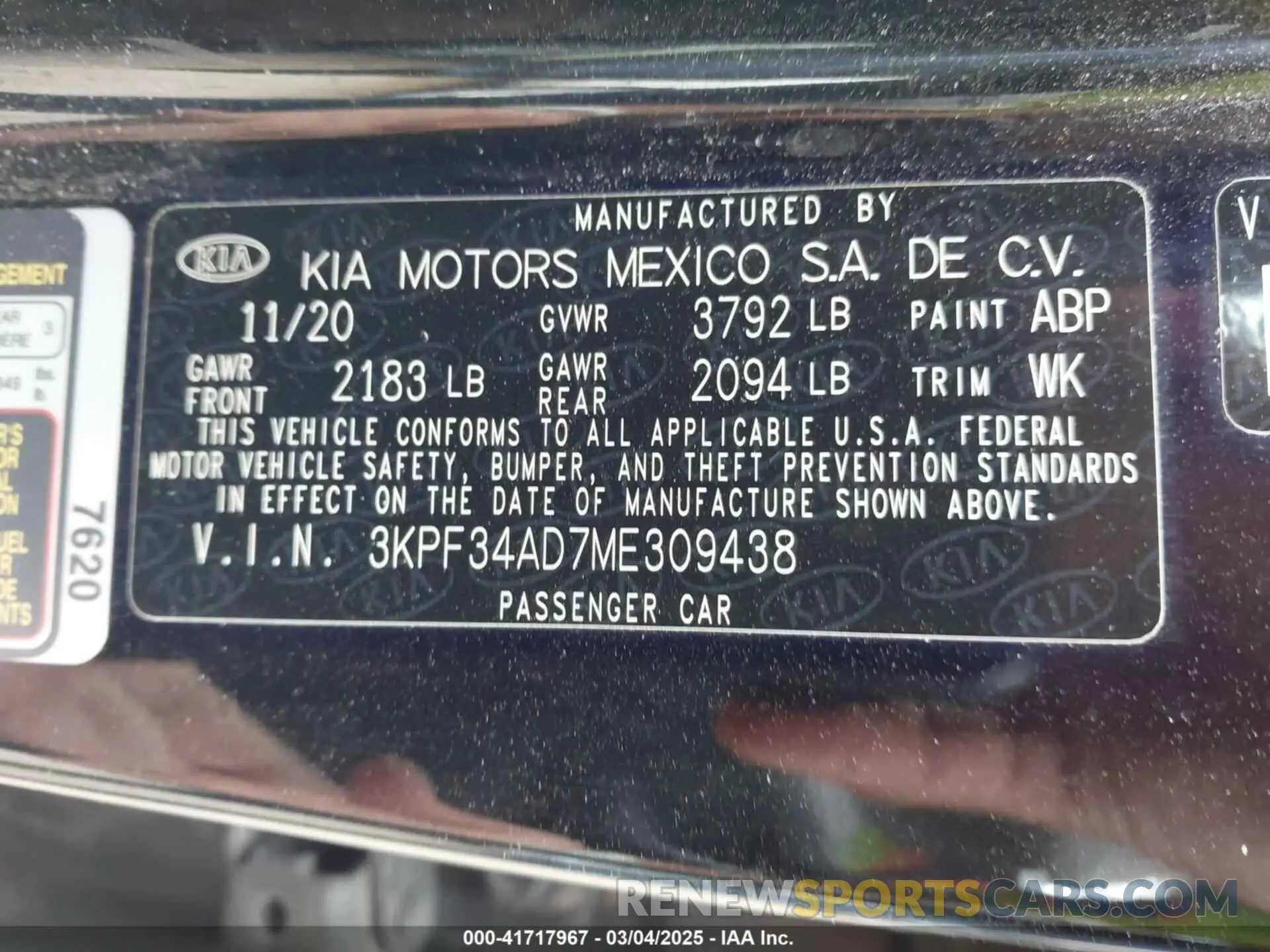 9 Photograph of a damaged car 3KPF34AD7ME309438 KIA FORTE 2021