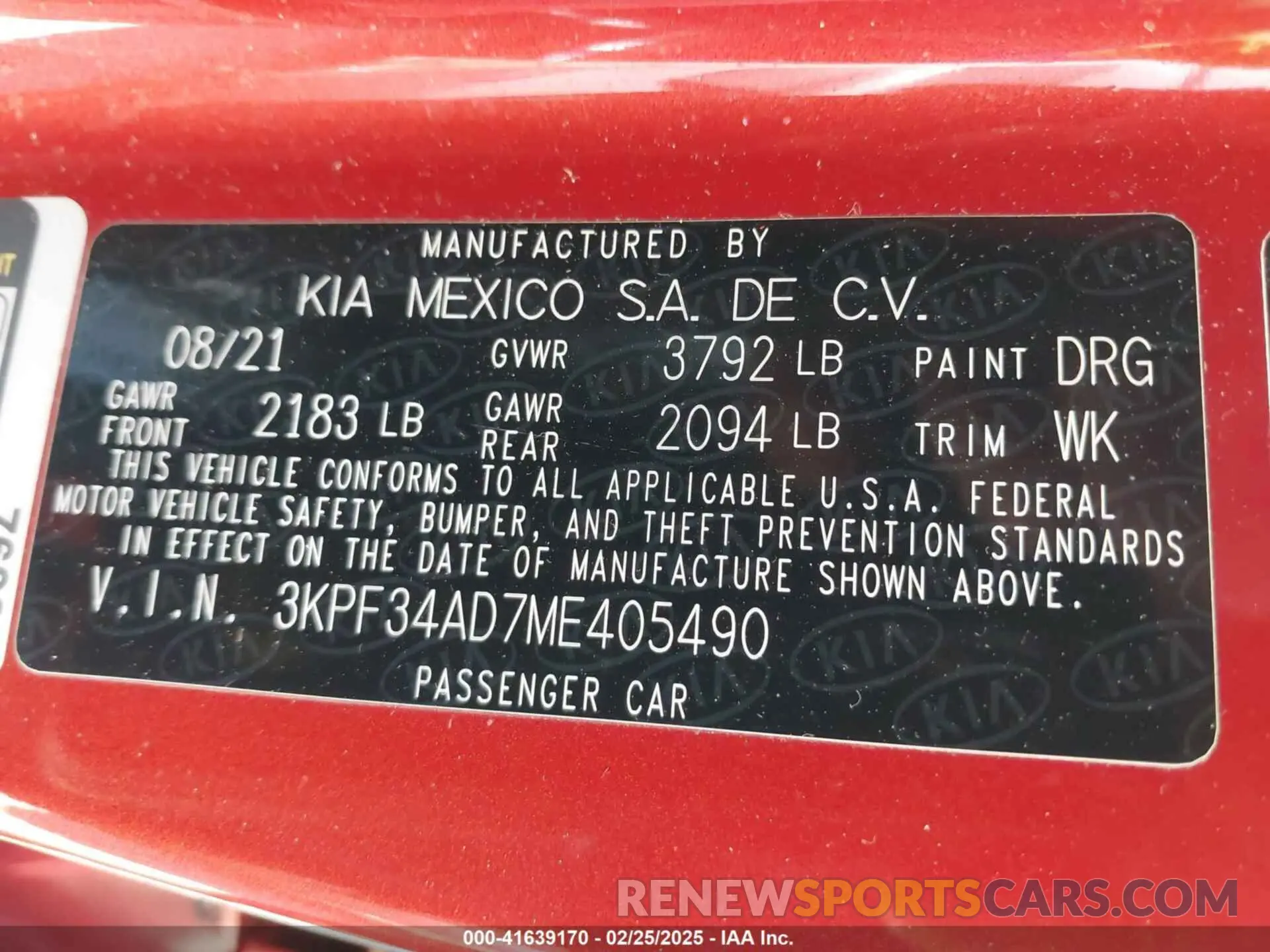9 Photograph of a damaged car 3KPF34AD7ME405490 KIA FORTE 2021