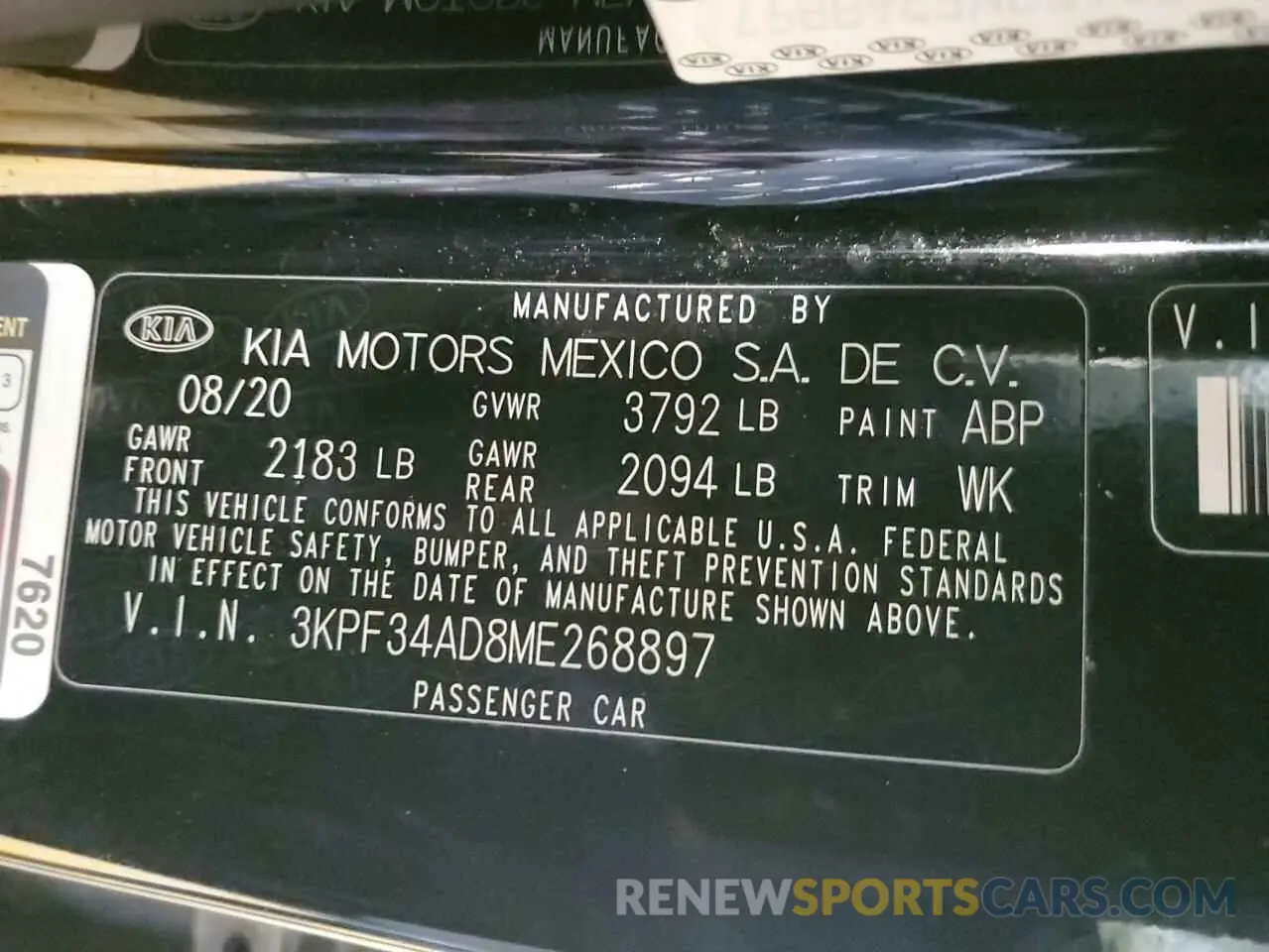 12 Photograph of a damaged car 3KPF34AD8ME268897 KIA FORTE 2021