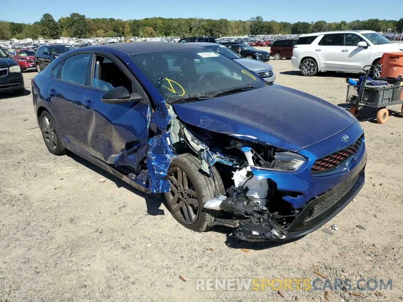1 Photograph of a damaged car 3KPF34AD9ME359659 KIA FORTE 2021