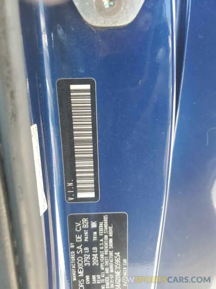 12 Photograph of a damaged car 3KPF34ADXME359654 KIA FORTE 2021