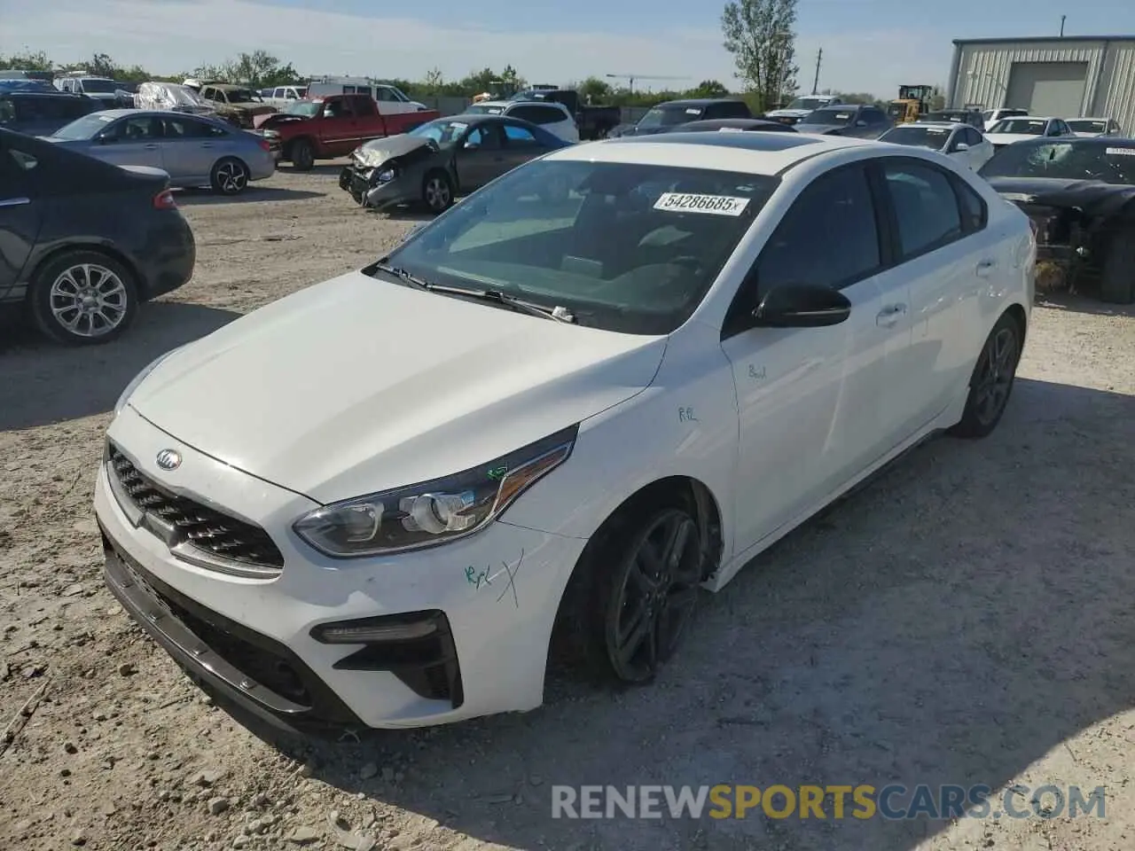 1 Photograph of a damaged car 3KPF34ADXME380598 KIA FORTE 2021