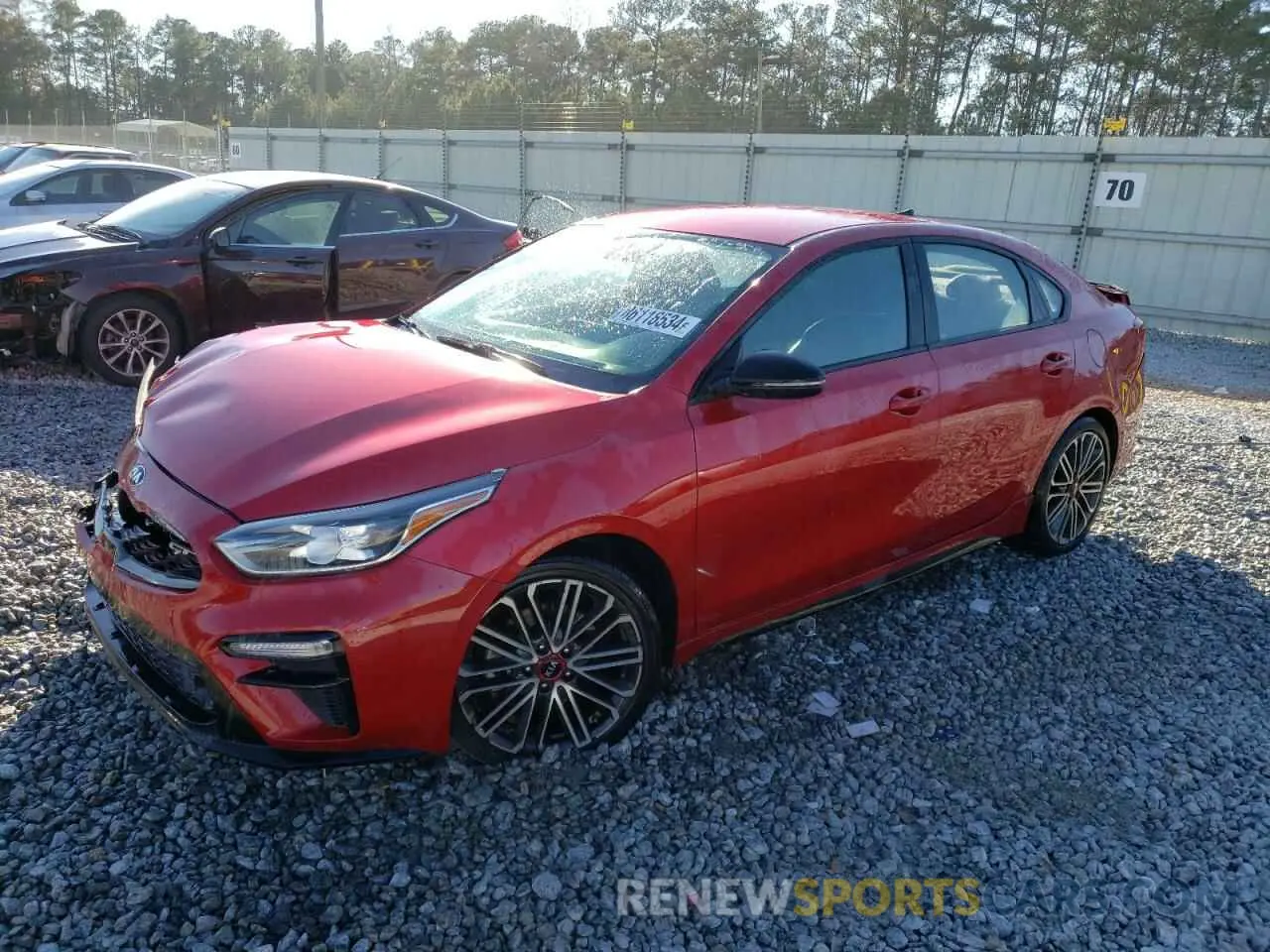 1 Photograph of a damaged car 3KPF44AC0ME291627 KIA FORTE 2021